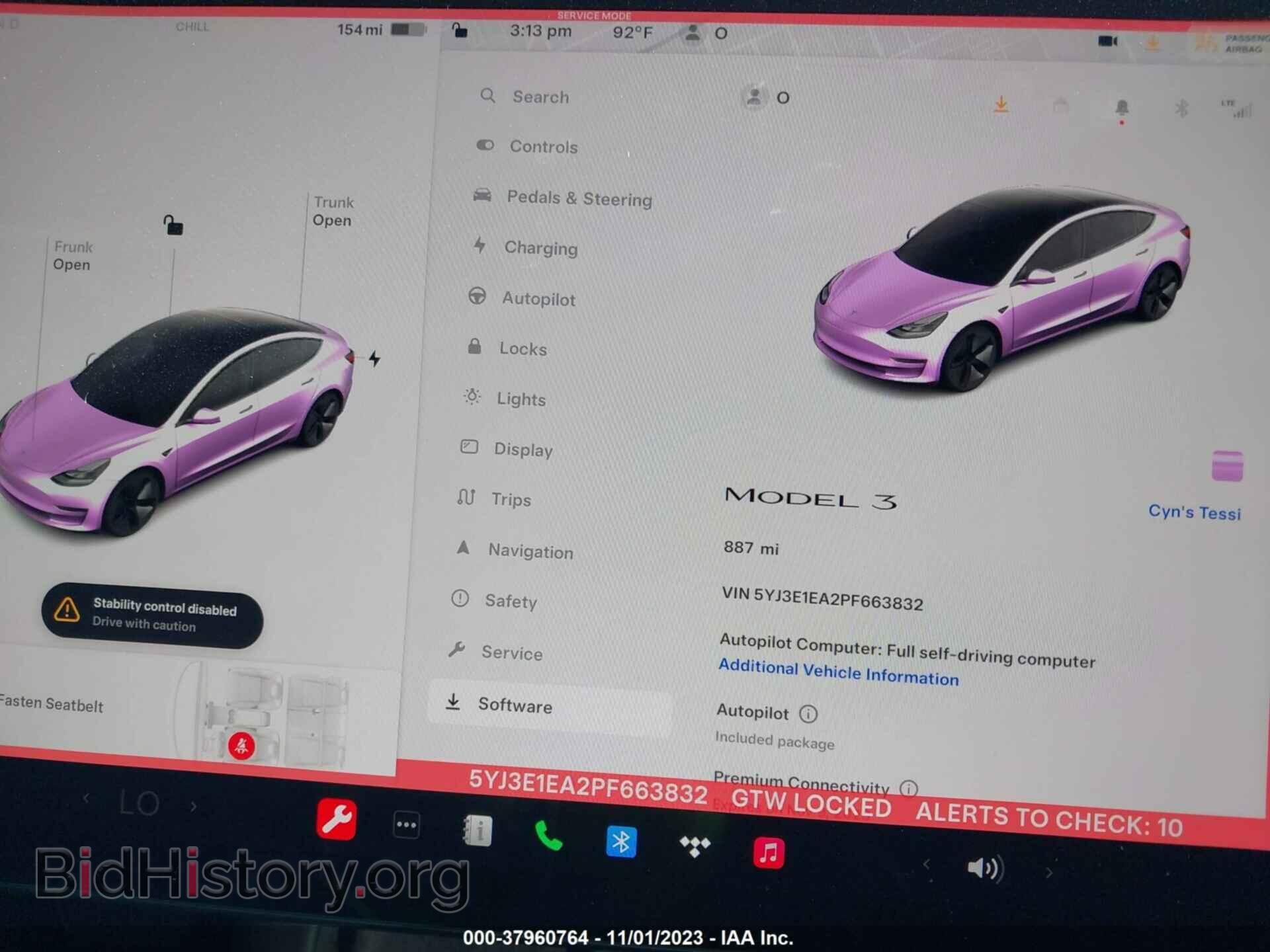2023 TESLA MODEL 3 - VIN: 5YJ3E1EA2PF663832 - Фото 7