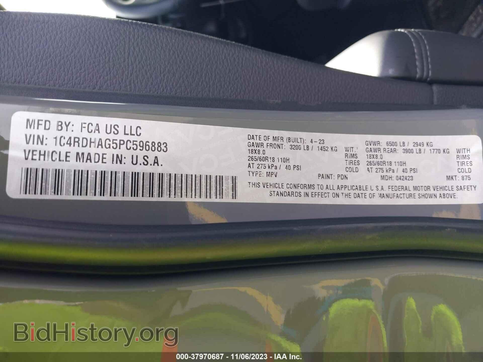 2023 DODGE DURANGO - VIN: 1C4RDHAG5PC596883 - Фото 9
