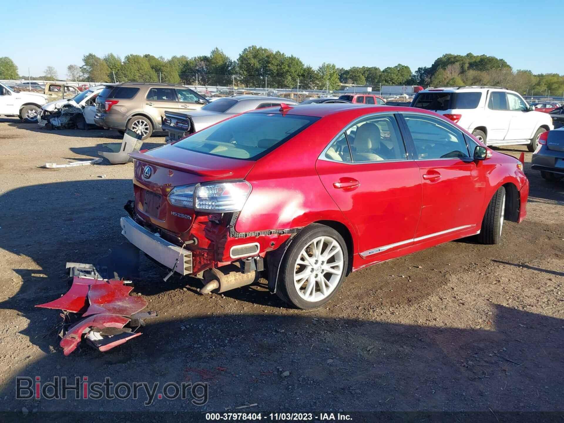 2010 LEXUS HS 250H - VIN: JTHBB1BAXA2009727 - Фото 4