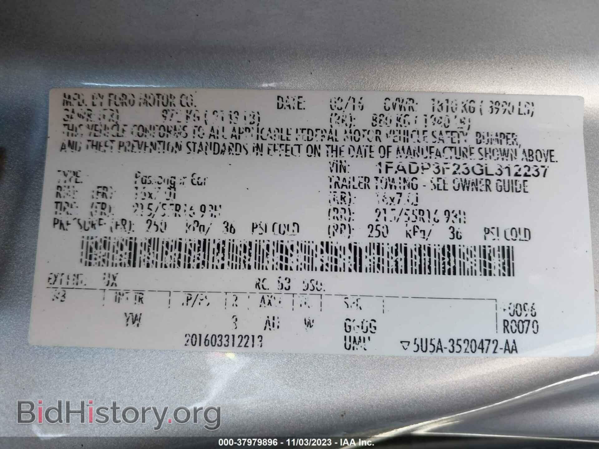2016 FORD FOCUS - VIN: 1FADP3F23GL312237 - Photo 9