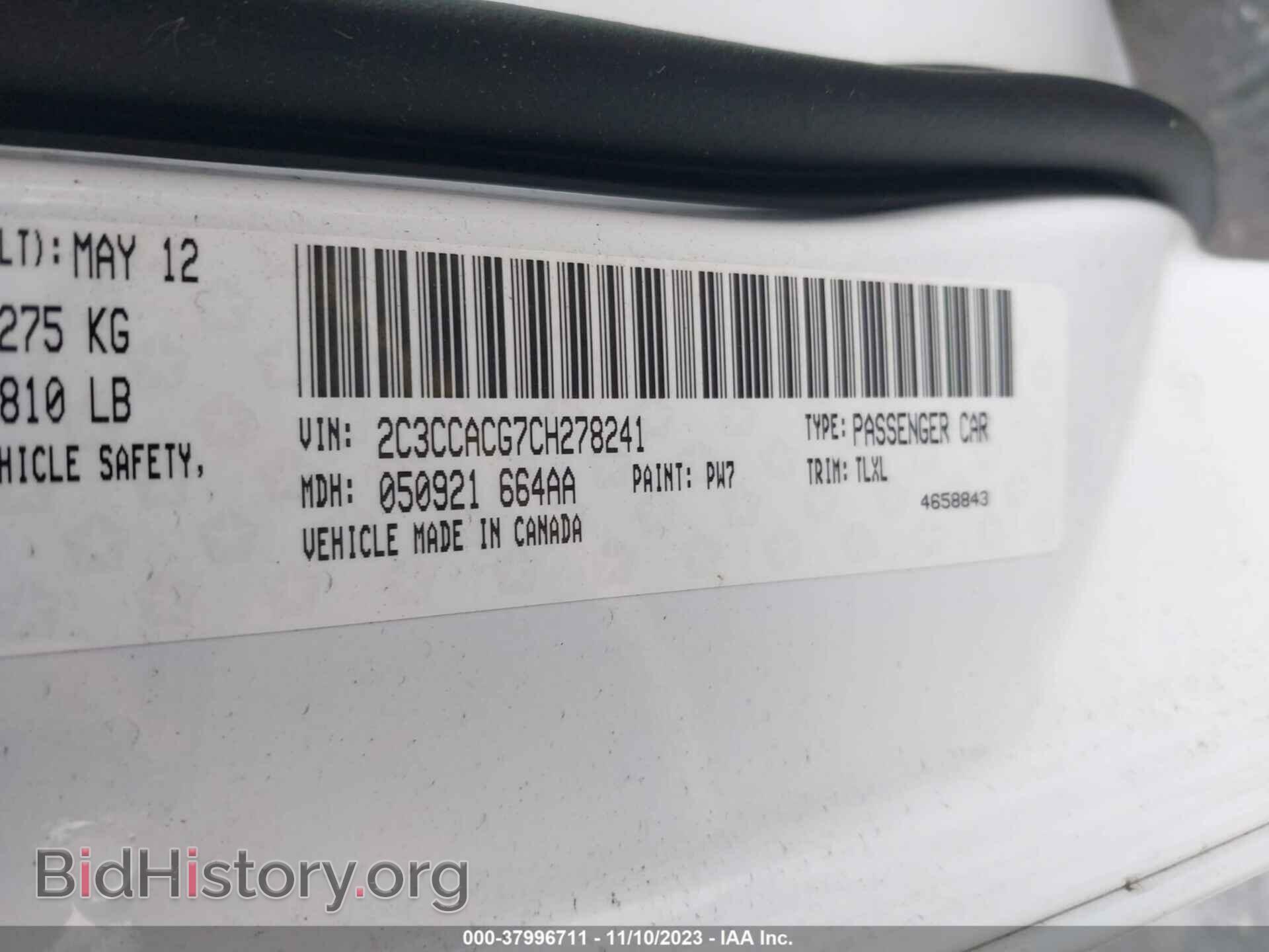 2012 CHRYSLER 300 - VIN: 2C3CCACG7CH278241 - Photo 9