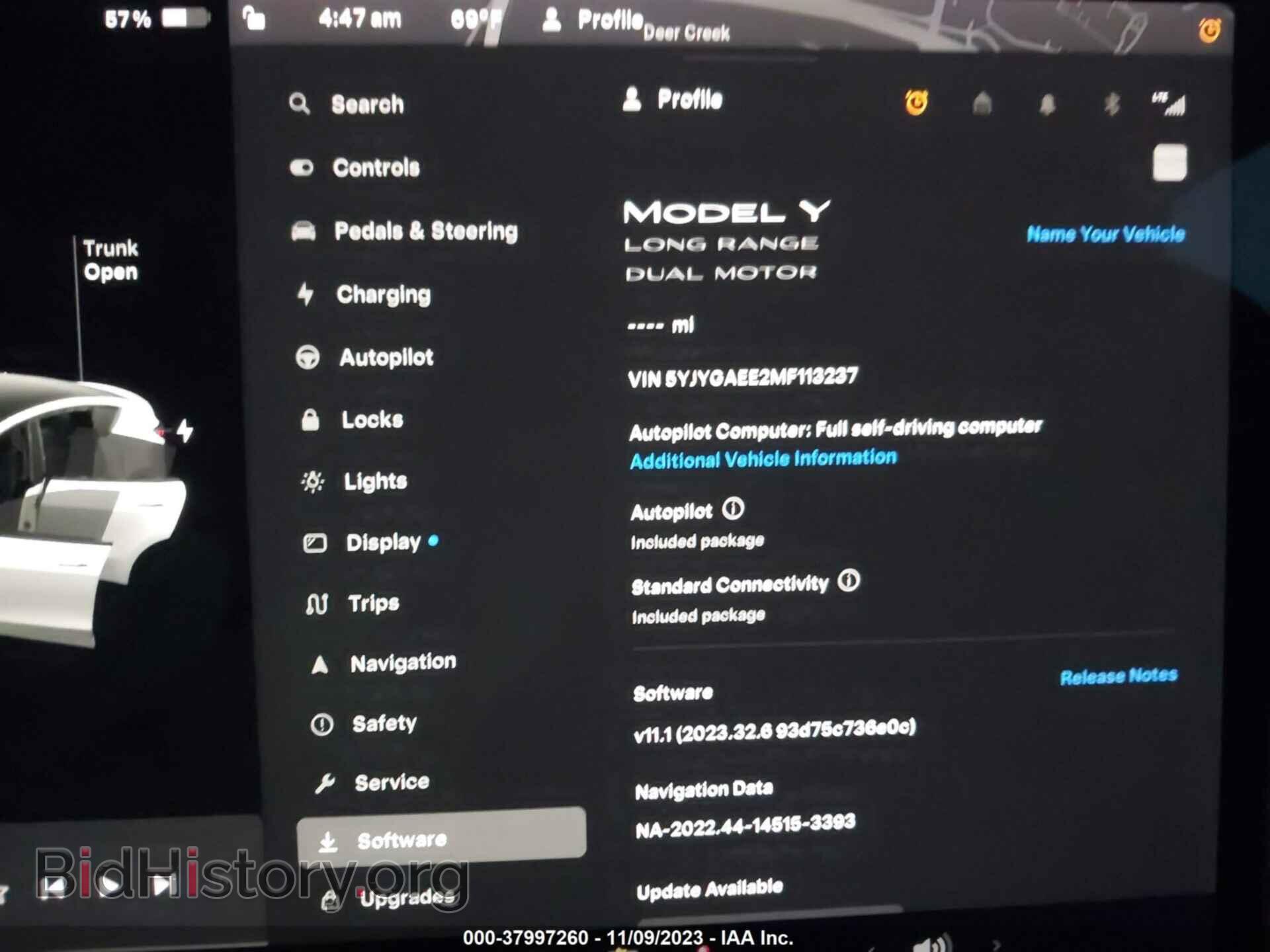 2021 TESLA MODEL Y - VIN: 5YJYGAEE2MF113237 - Фото 7