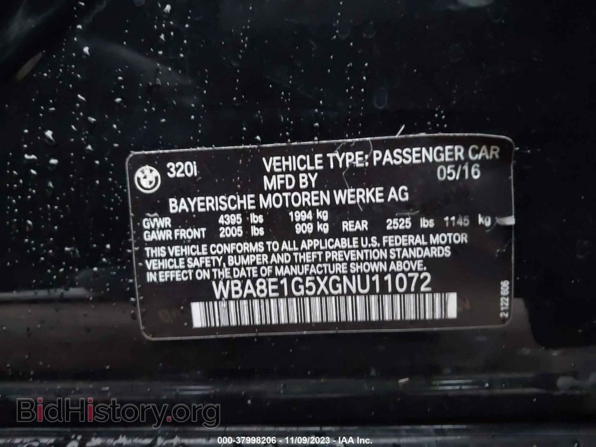 2016 BMW 320I - VIN: WBA8E1G5XGNU11072 - Photo 9