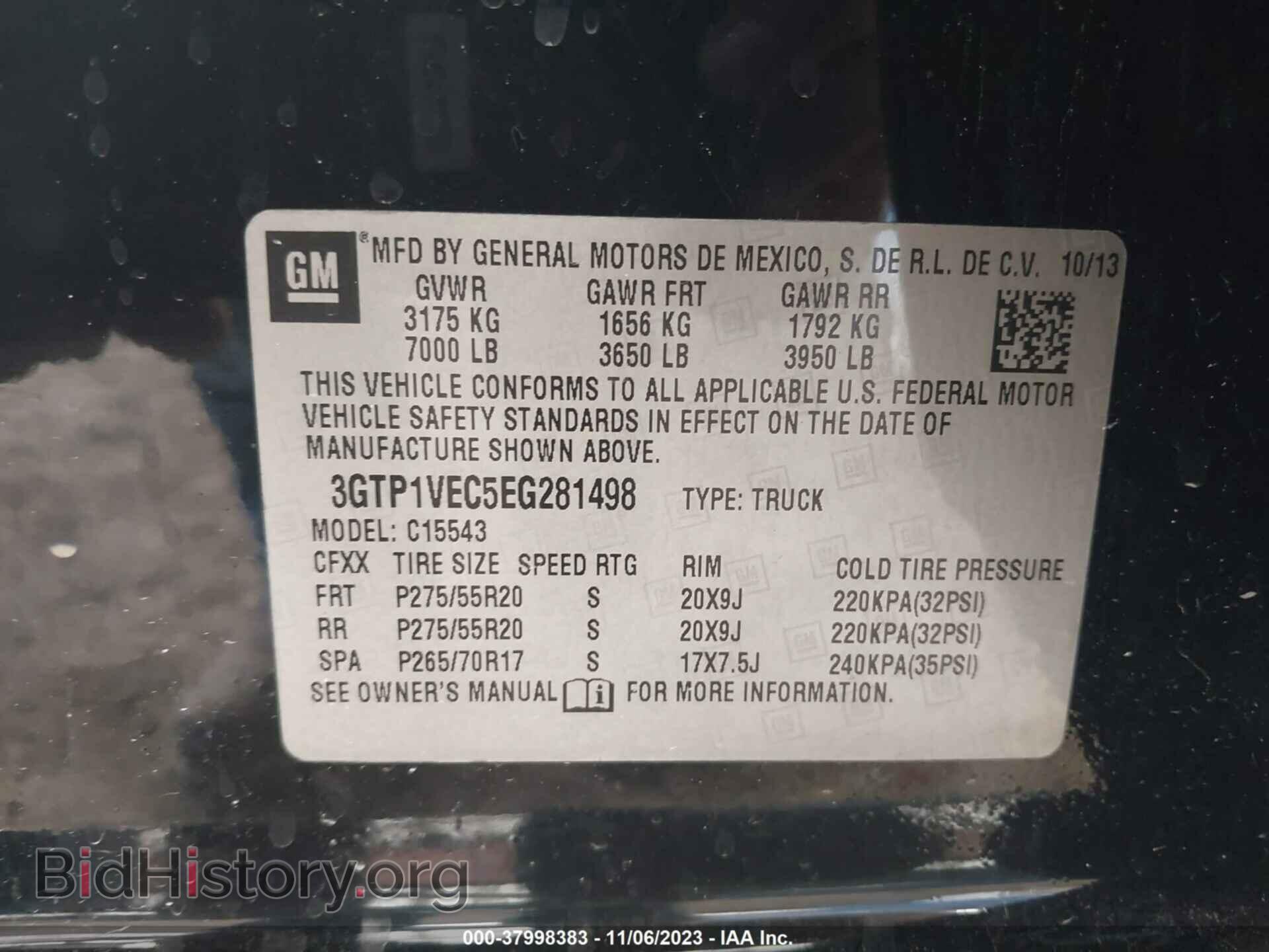 2014 GMC SIERRA 1500 - VIN: 3GTP1VEC5EG281498 - Photo 9
