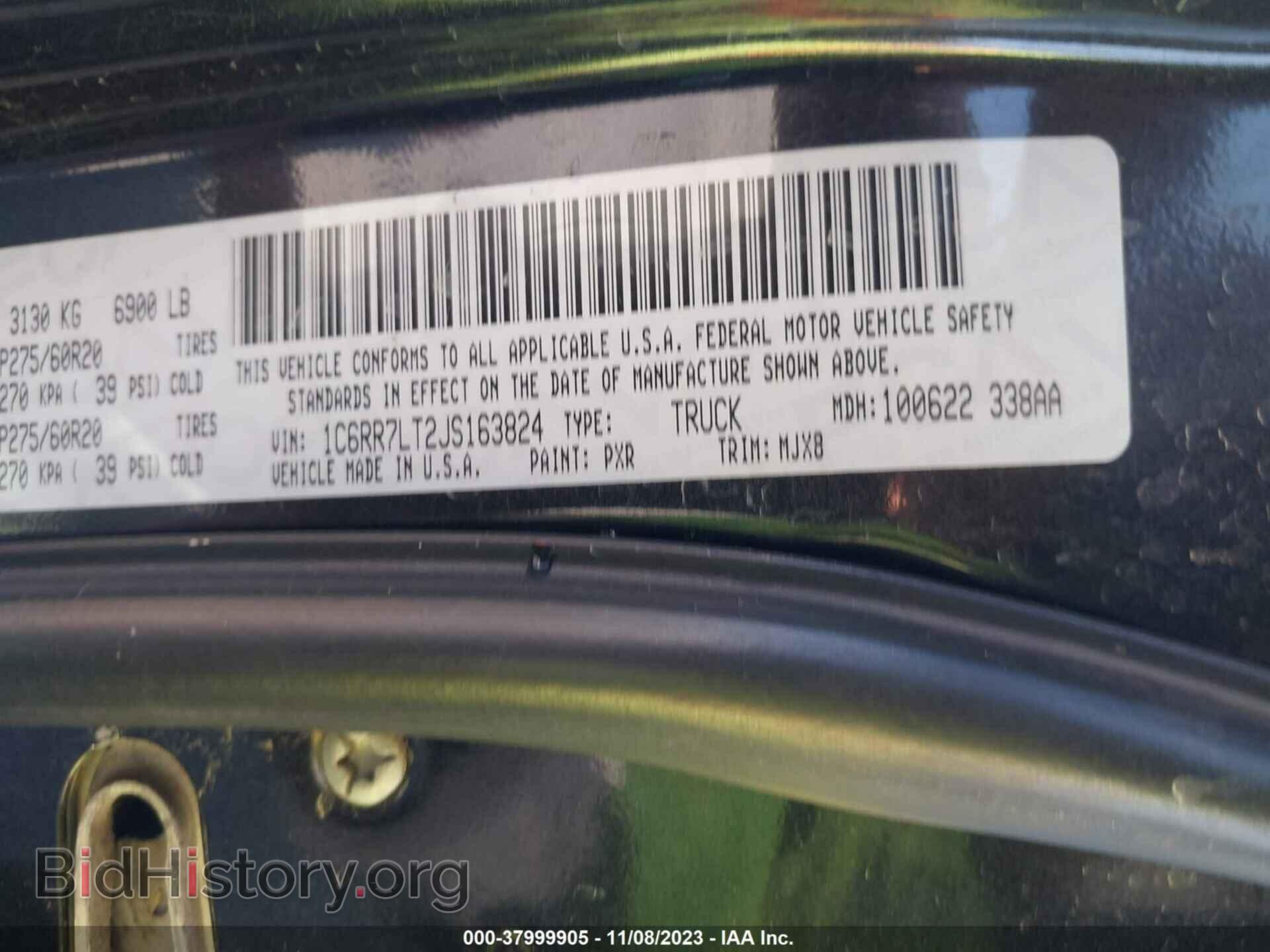 2018 RAM 1500 - VIN: 1C6RR7LT2JS163824 - Фото 9