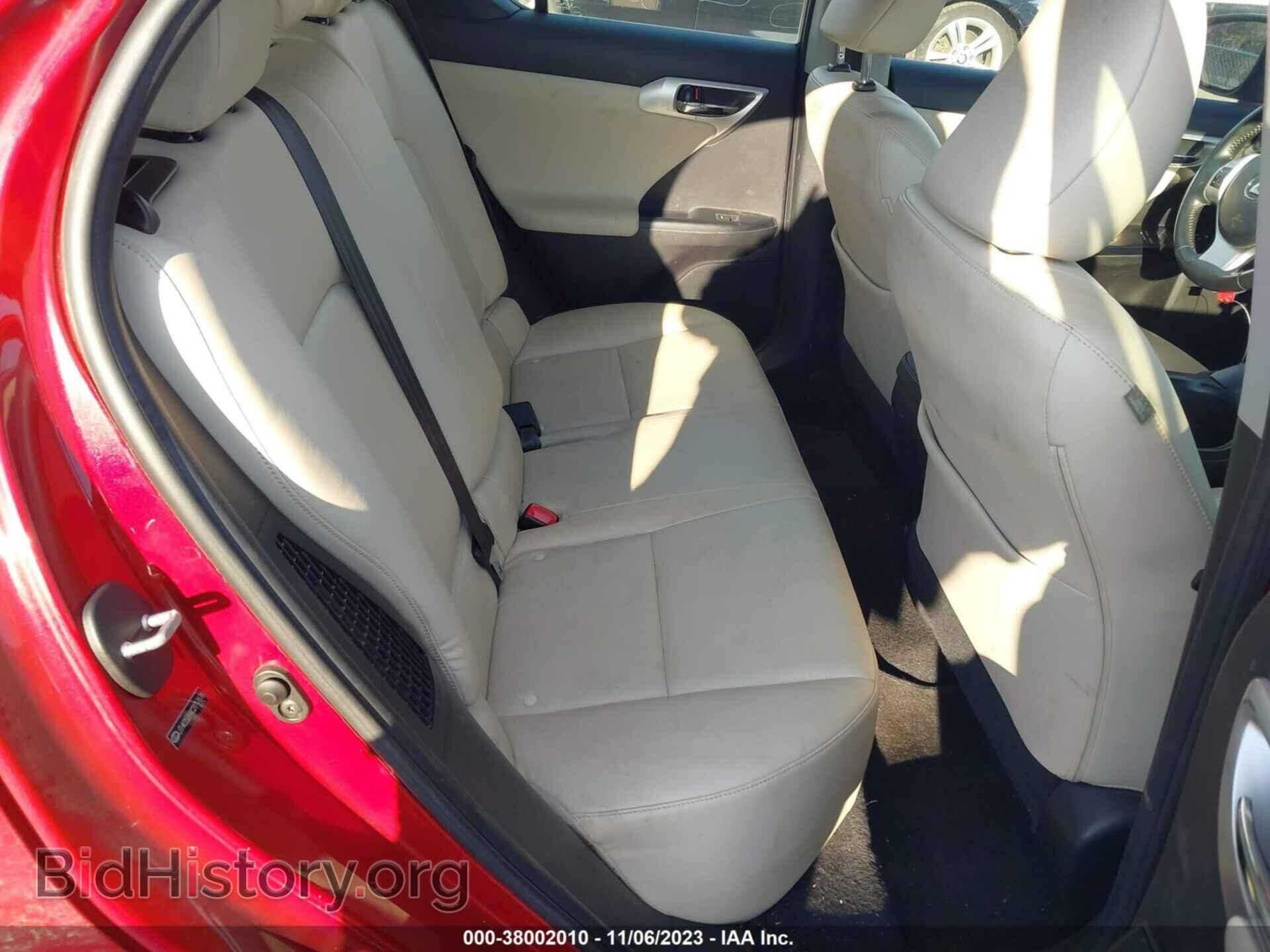 2012 LEXUS CT 200H - VIN: JTHKD5BH9C2117676 - Фото 8