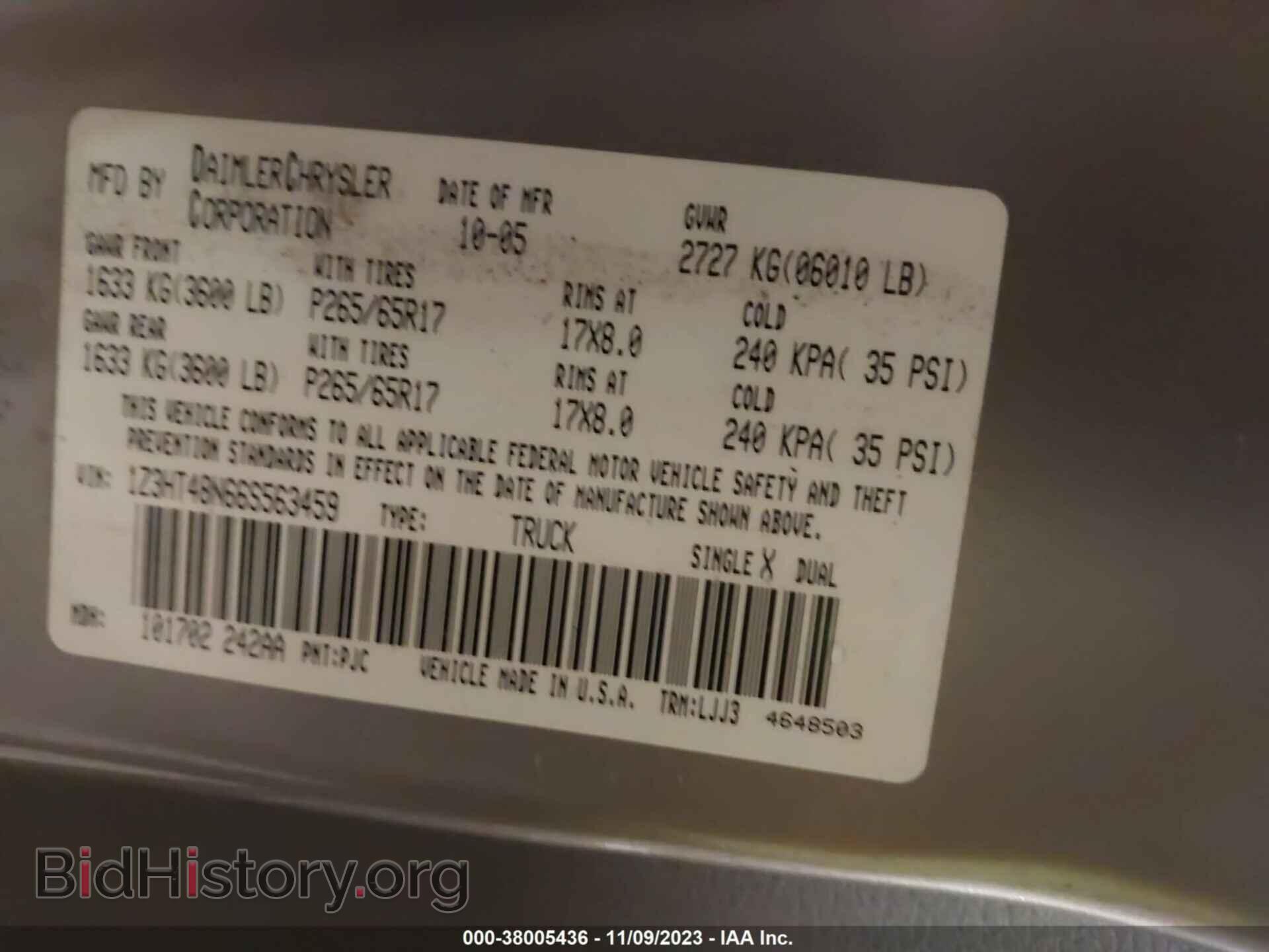 2006 MITSUBISHI RAIDER - VIN: 1Z3HT48N66S563459 - Фото 9