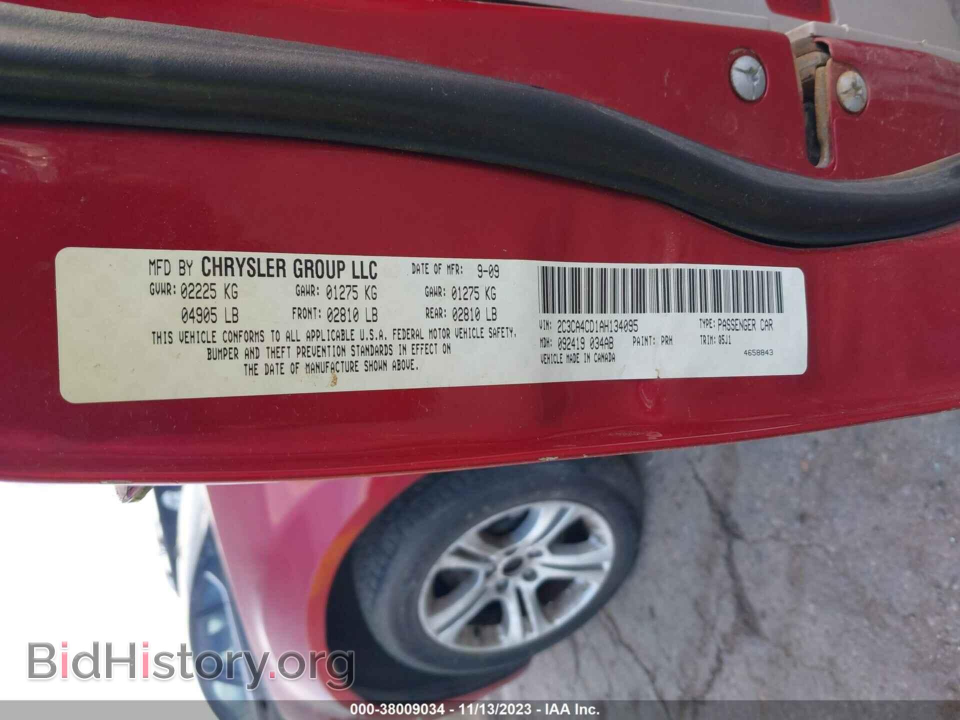 2010 CHRYSLER 300 - VIN: 2C3CA4CD1AH134095 - Фото 9