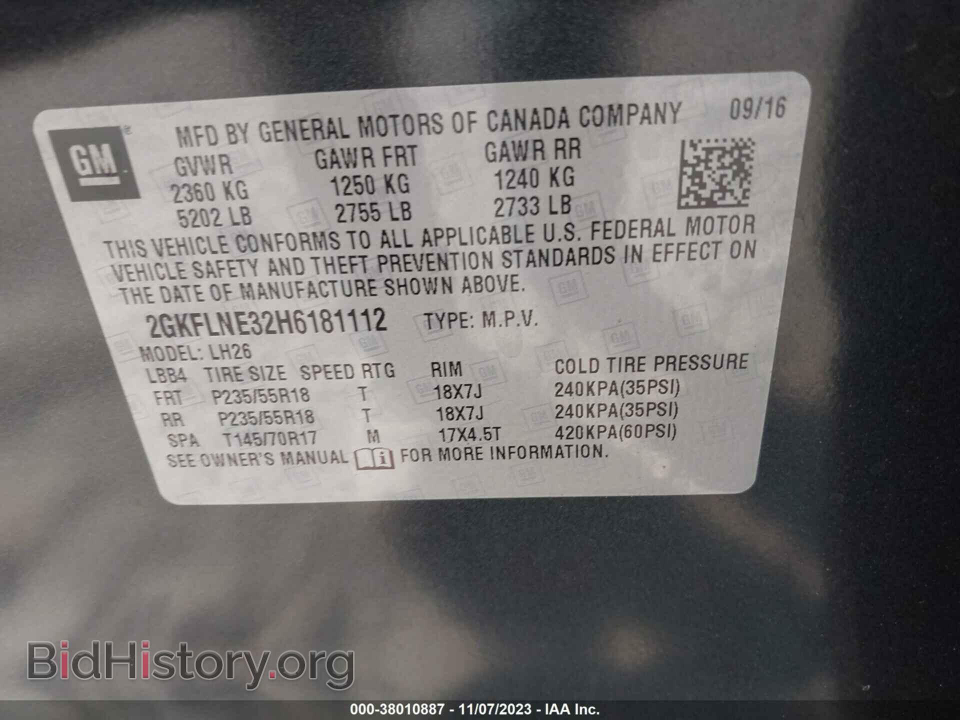 2017 GMC TERRAIN - VIN: 2GKFLNE32H6181112 - Photo 9