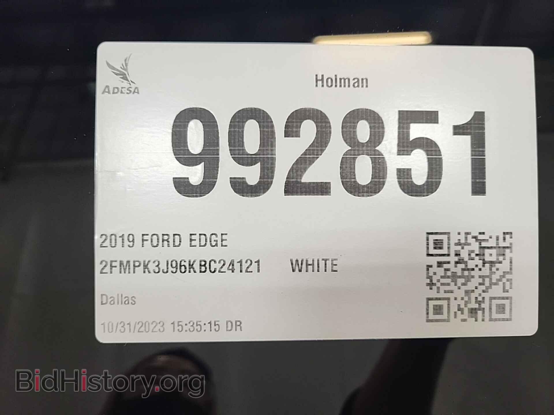 Photo 2FMPK3J96KBC24121 - FORD EDGE 2019