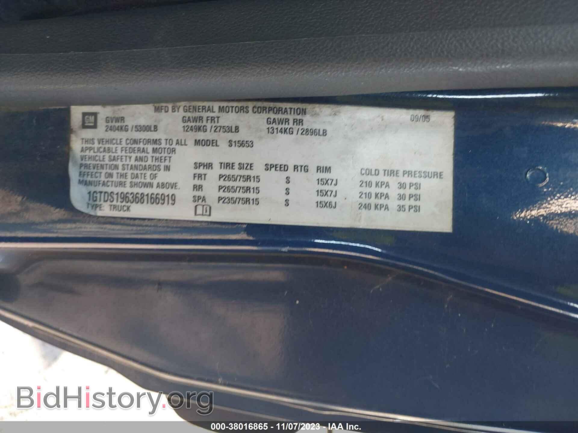 2006 GMC CANYON - VIN: 1GTDS196368166919 - Фото 9