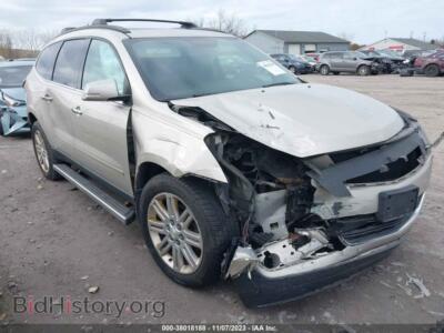 2014 Chevrolet TRAVERSE 1LT, шампань — VIN 1GNKRGKDXEJ165683, IAAI