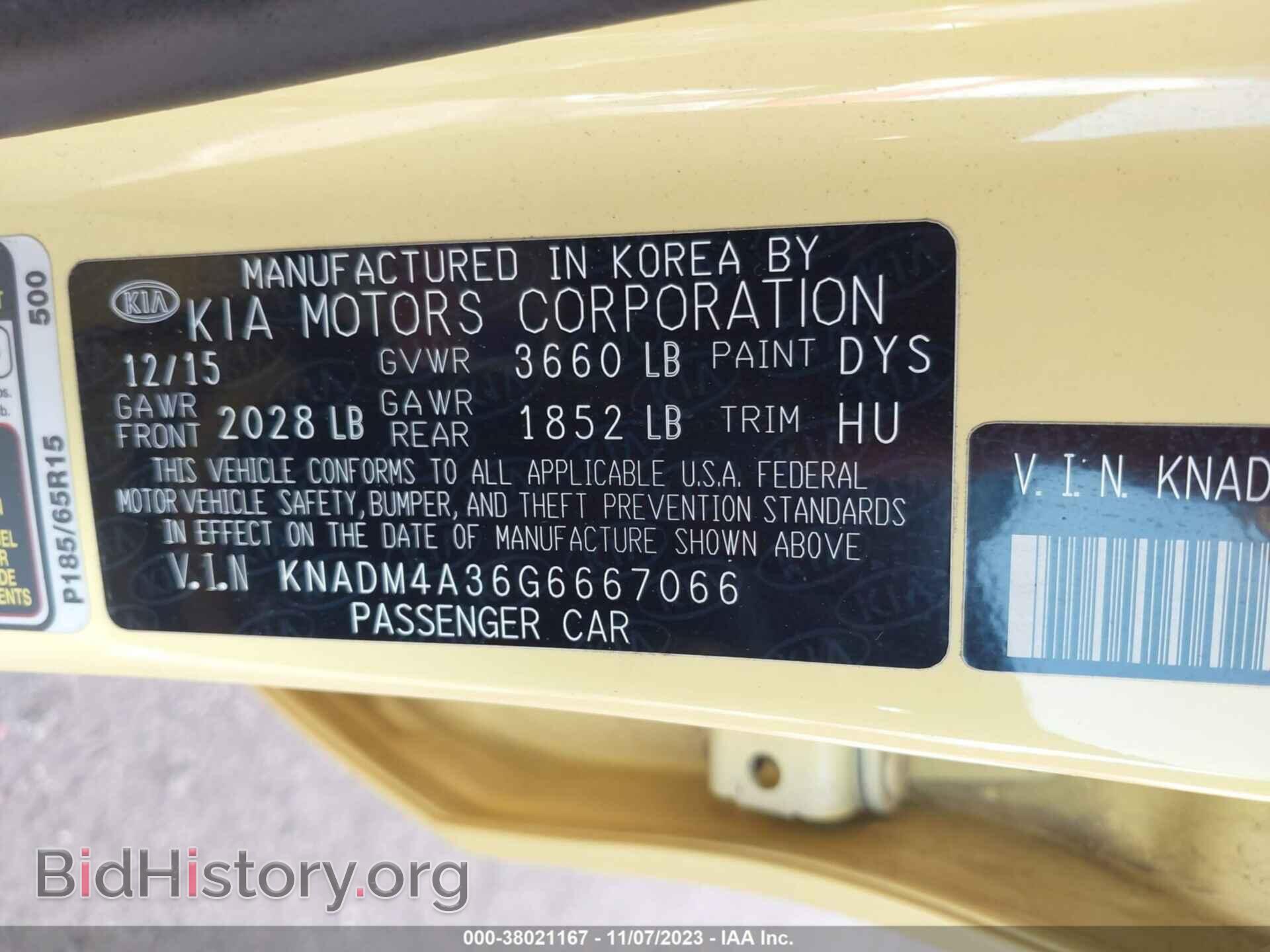 2016 KIA RIO - VIN: KNADM4A36G6667066 - Фото 9