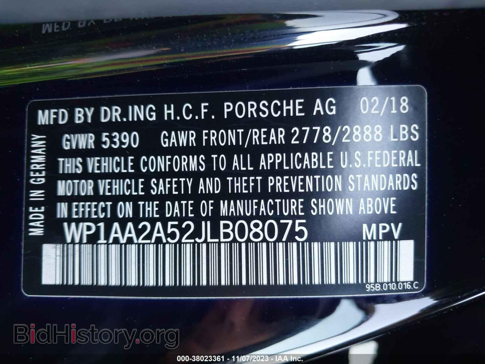 2018 PORSCHE MACAN - VIN: WP1AA2A52JLB08075 - Photo 9