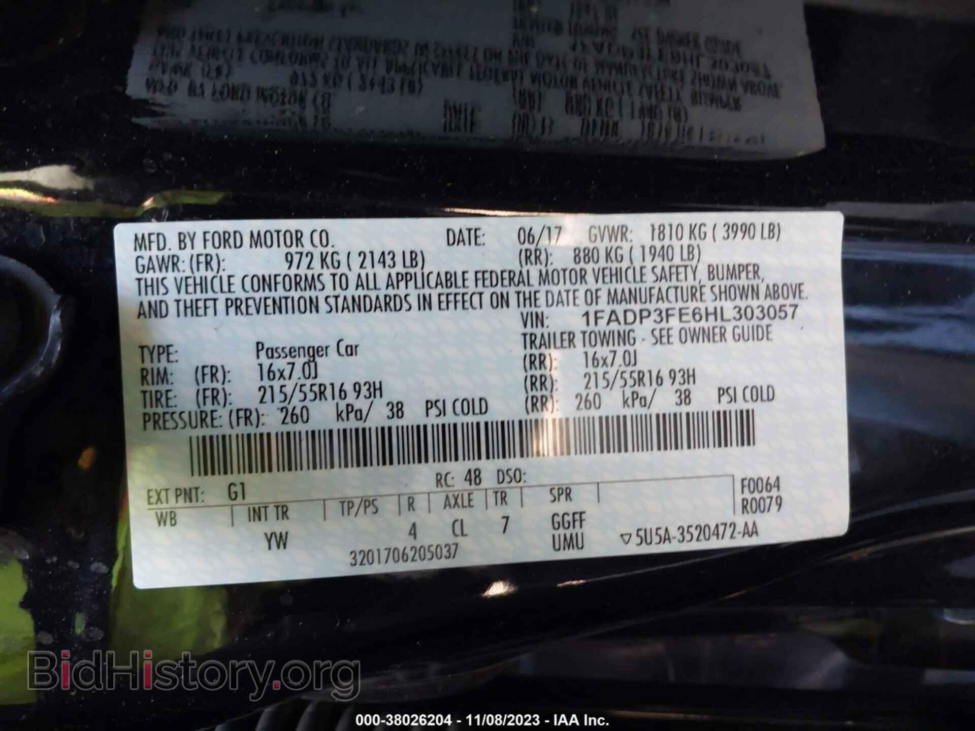 2017 FORD FOCUS - VIN: 1FADP3FE6HL303057 - Photo 9