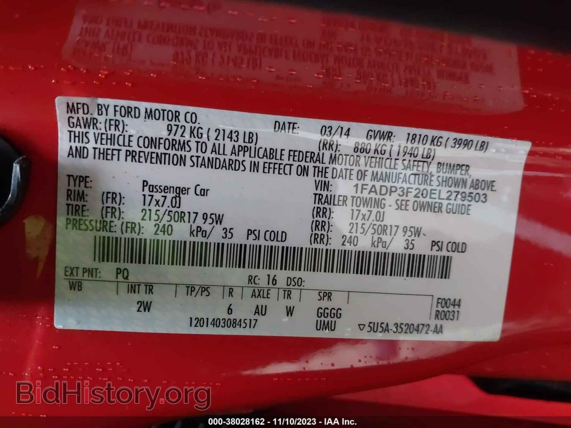 2014 FORD FOCUS - VIN: 1FADP3F20EL279503 - Photo 9