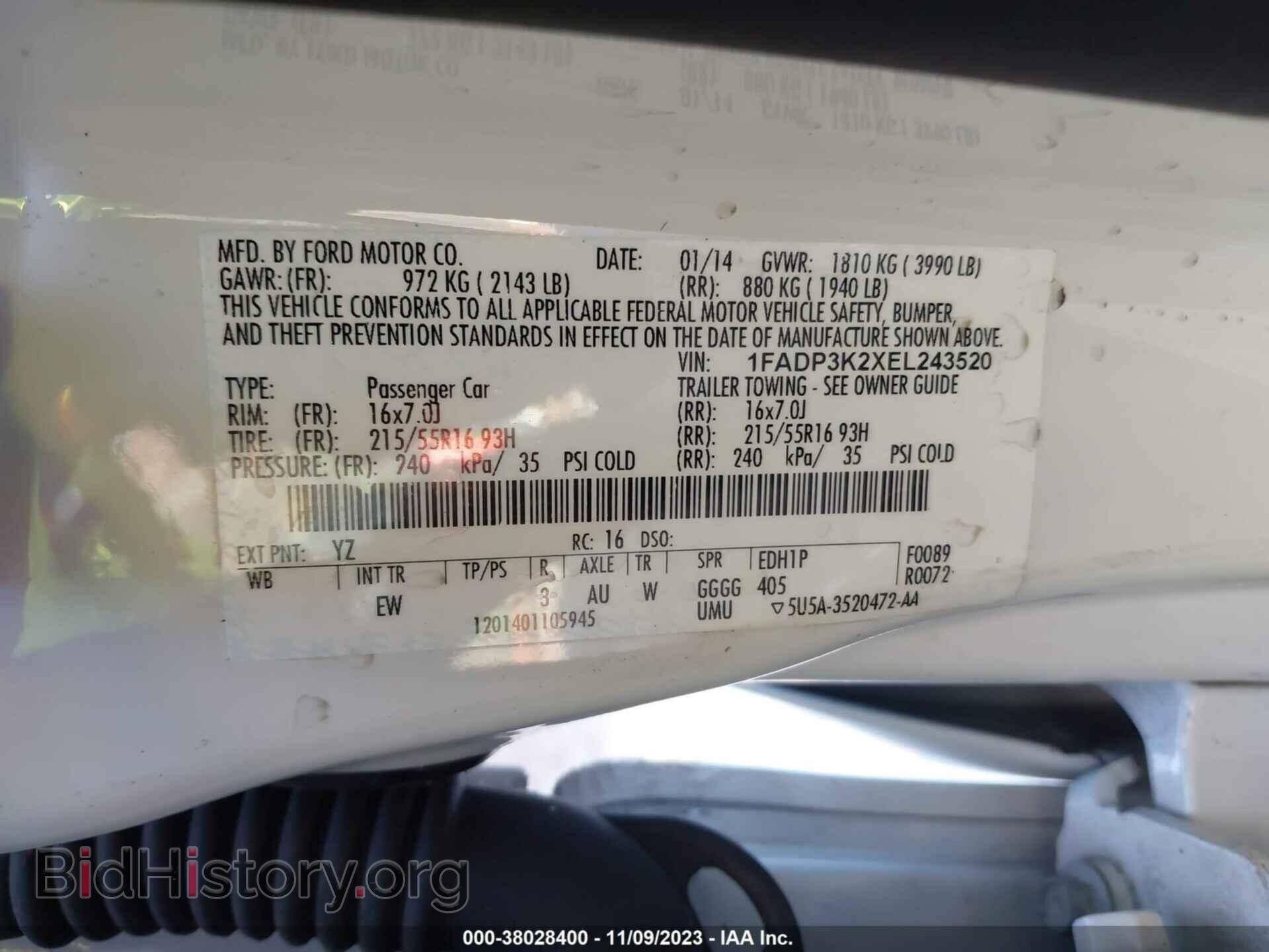 2014 FORD FOCUS - VIN: 1FADP3K2XEL243520 - Photo 9