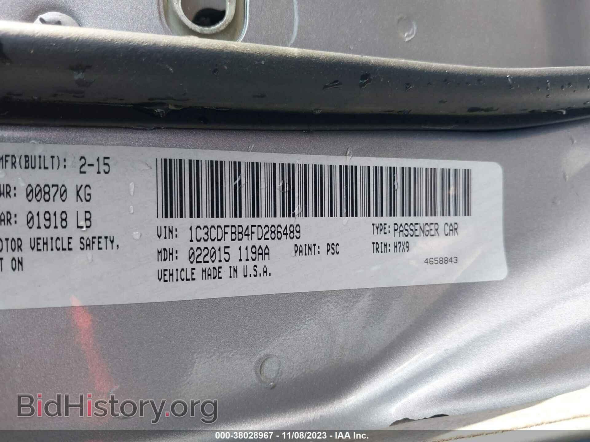 2015 DODGE DART - VIN: 1C3CDFBB4FD286489 - Фото 9