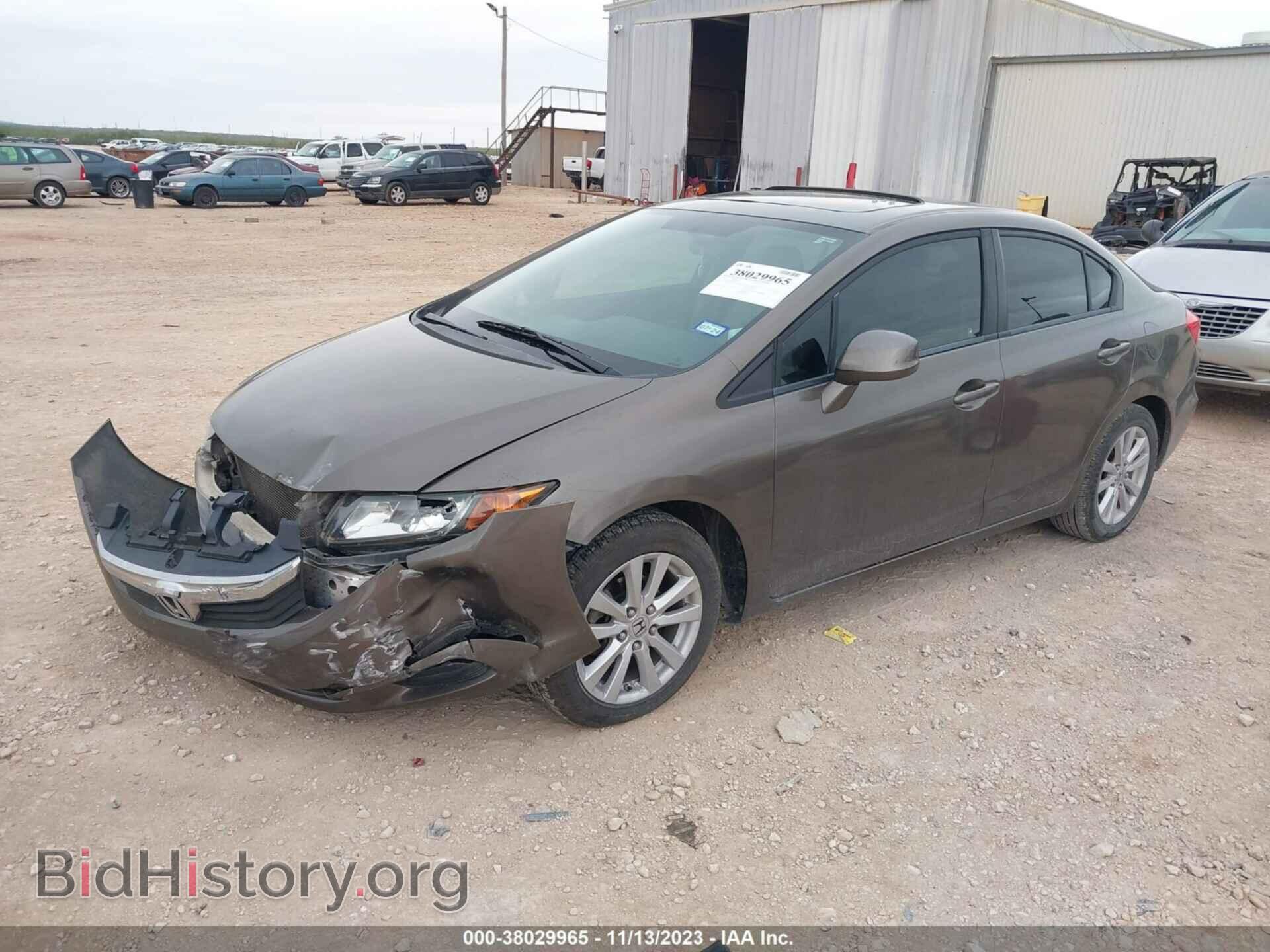 2012 HONDA CIVIC - VIN: 2HGFB2F80CH591834 - Фото 2