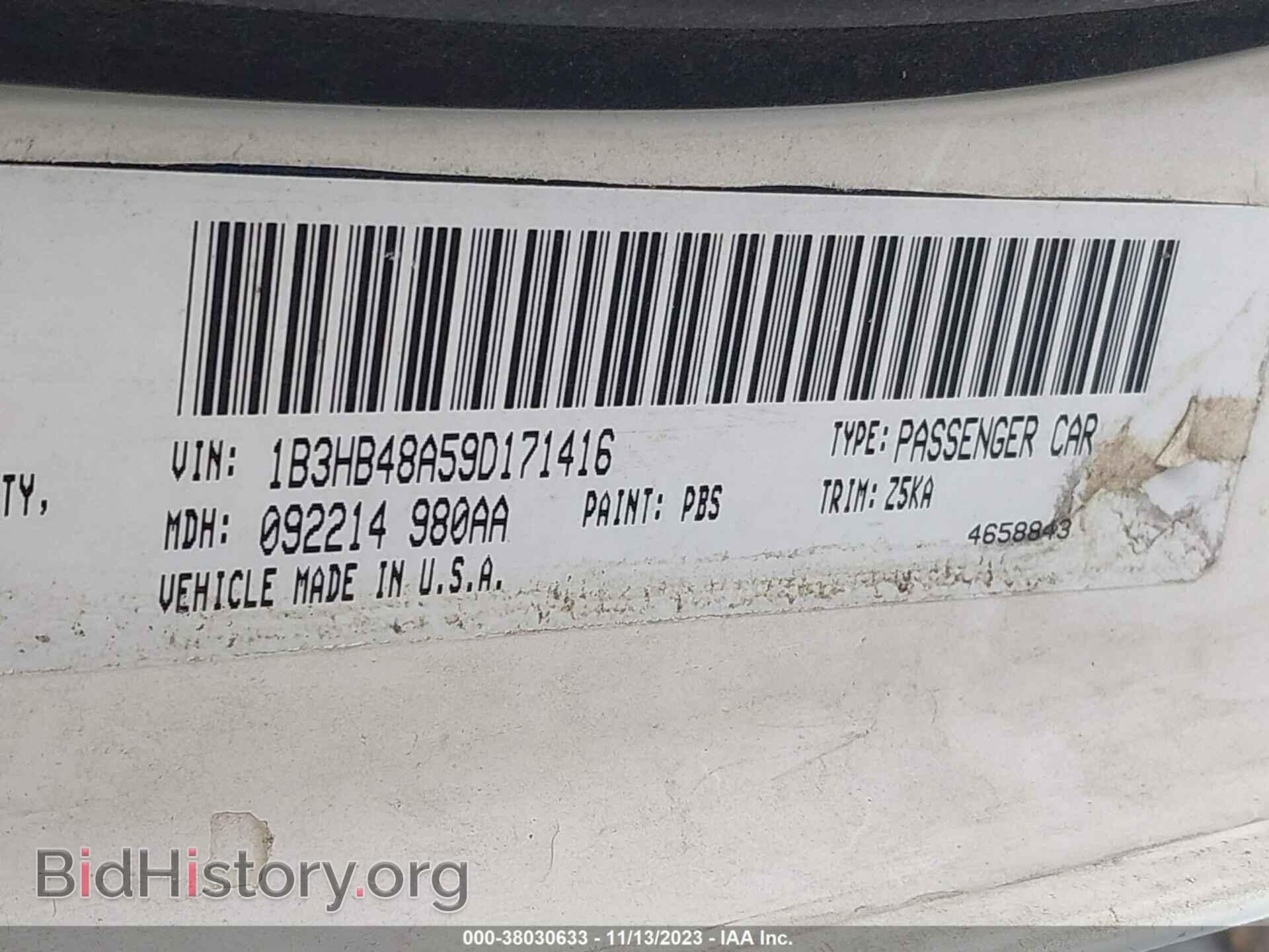 2009 DODGE CALIBER - VIN: 1B3HB48A59D171416 - Фото 9