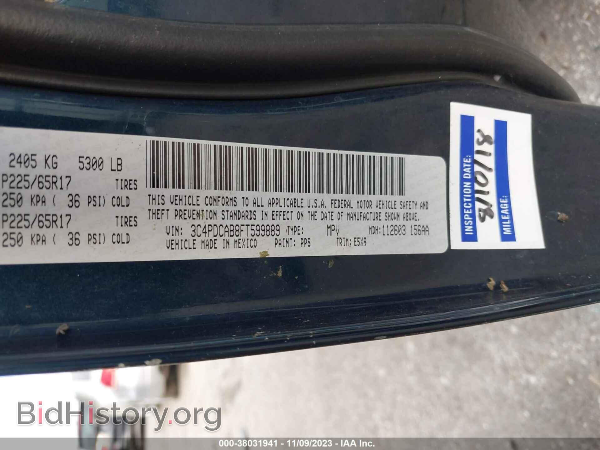 2015 DODGE JOURNEY - VIN: 3C4PDCAB8FT599889 - Фото 9