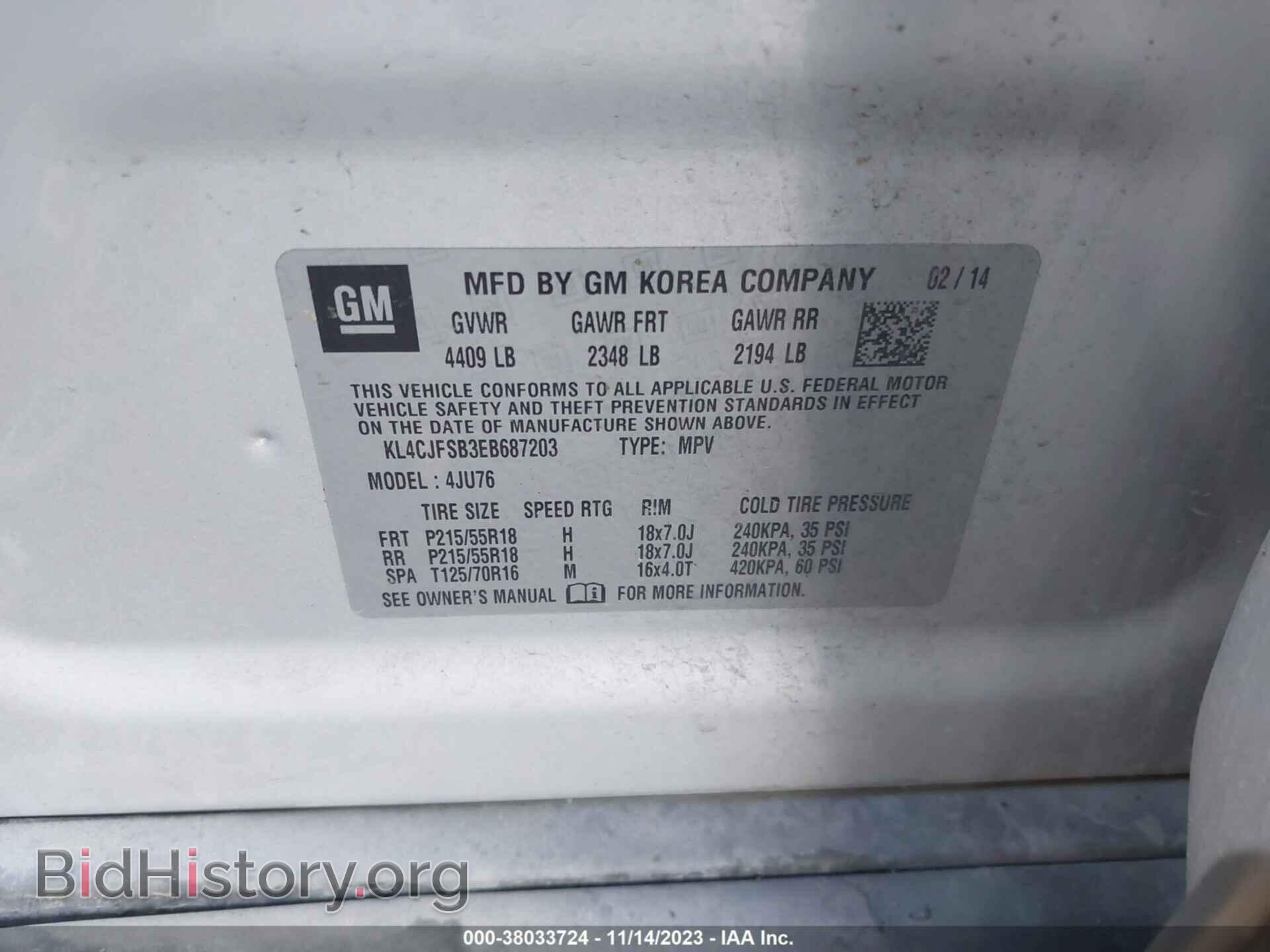 2014 BUICK ENCORE - VIN: KL4CJFSB3EB687203 - Photo 9