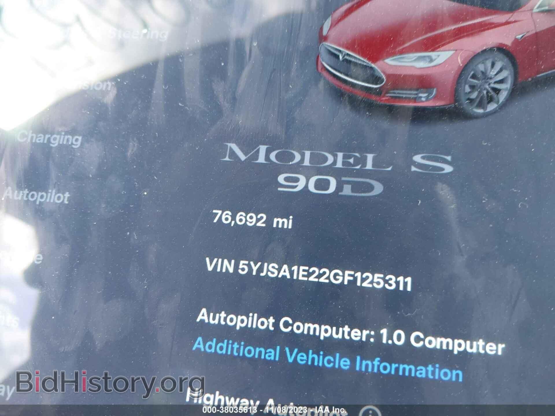 2016 TESLA MODEL S - VIN: 5YJSA1E22GF125311 - Фото 7