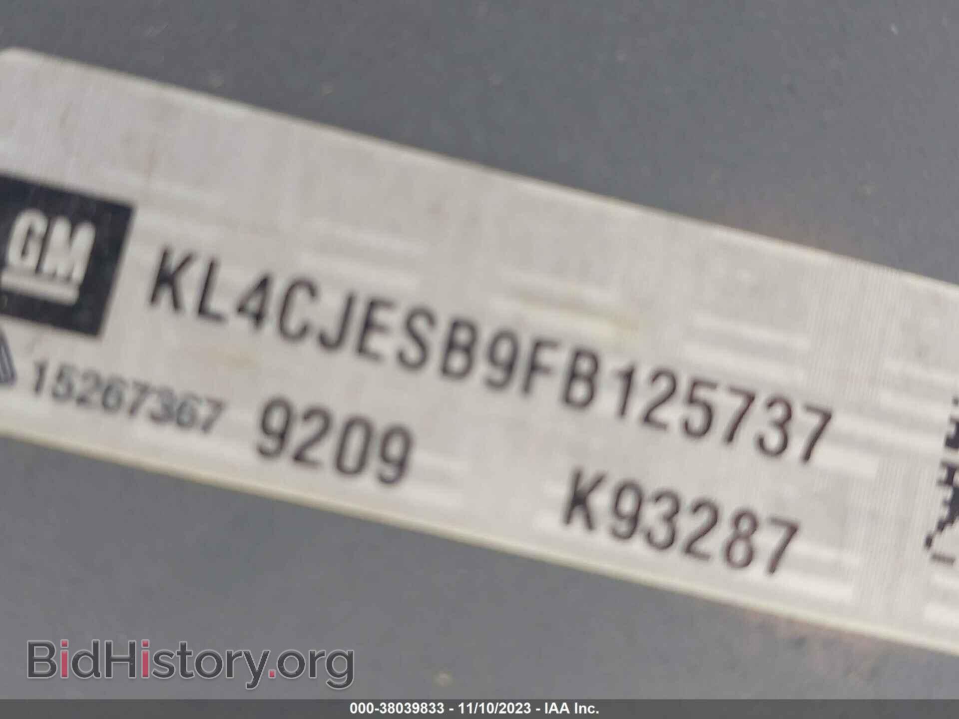 2015 BUICK ENCORE - VIN: KL4CJESB9FB125737 - Photo 9