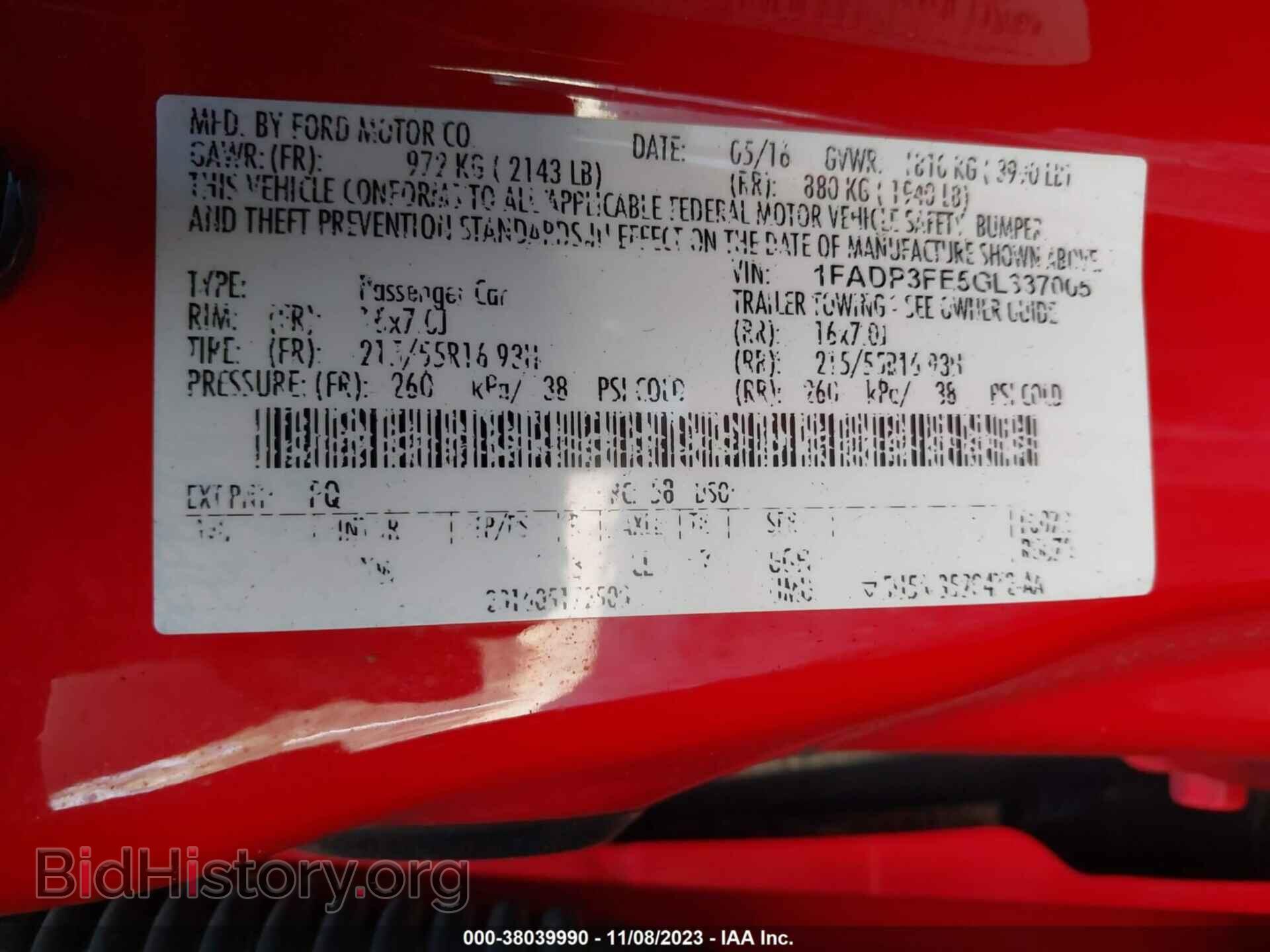 2016 FORD FOCUS - VIN: 1FADP3FE5GL337005 - Photo 9