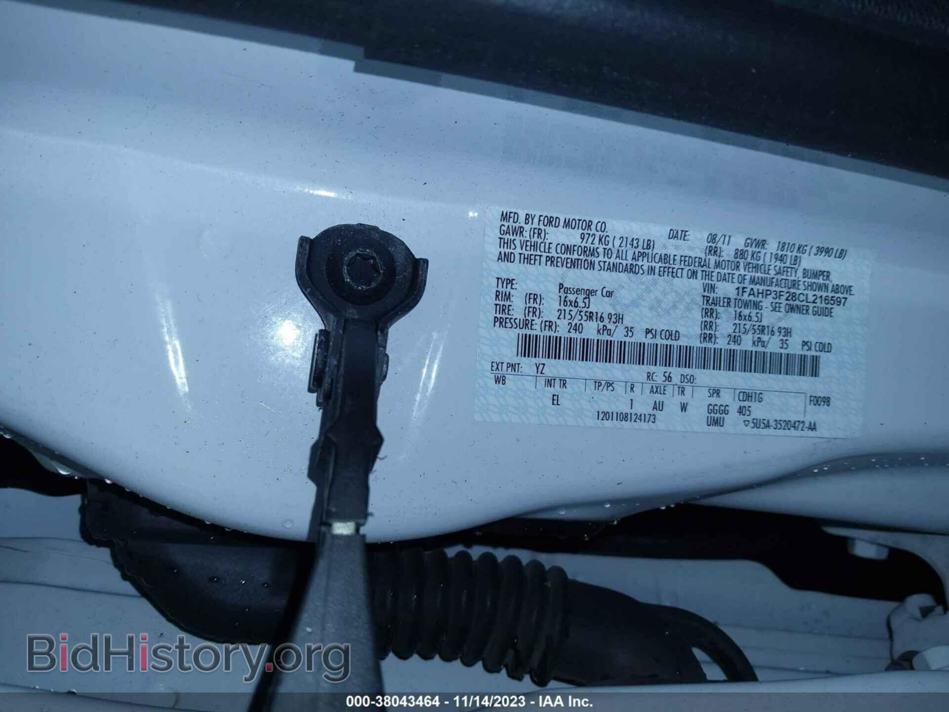 2012 FORD FOCUS - VIN: 1FAHP3F28CL216597 - Фото 9