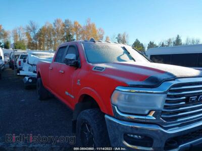2021 RAM 3500 Longhorn, red — VIN 3C63R3KL5MG625207, IAAI