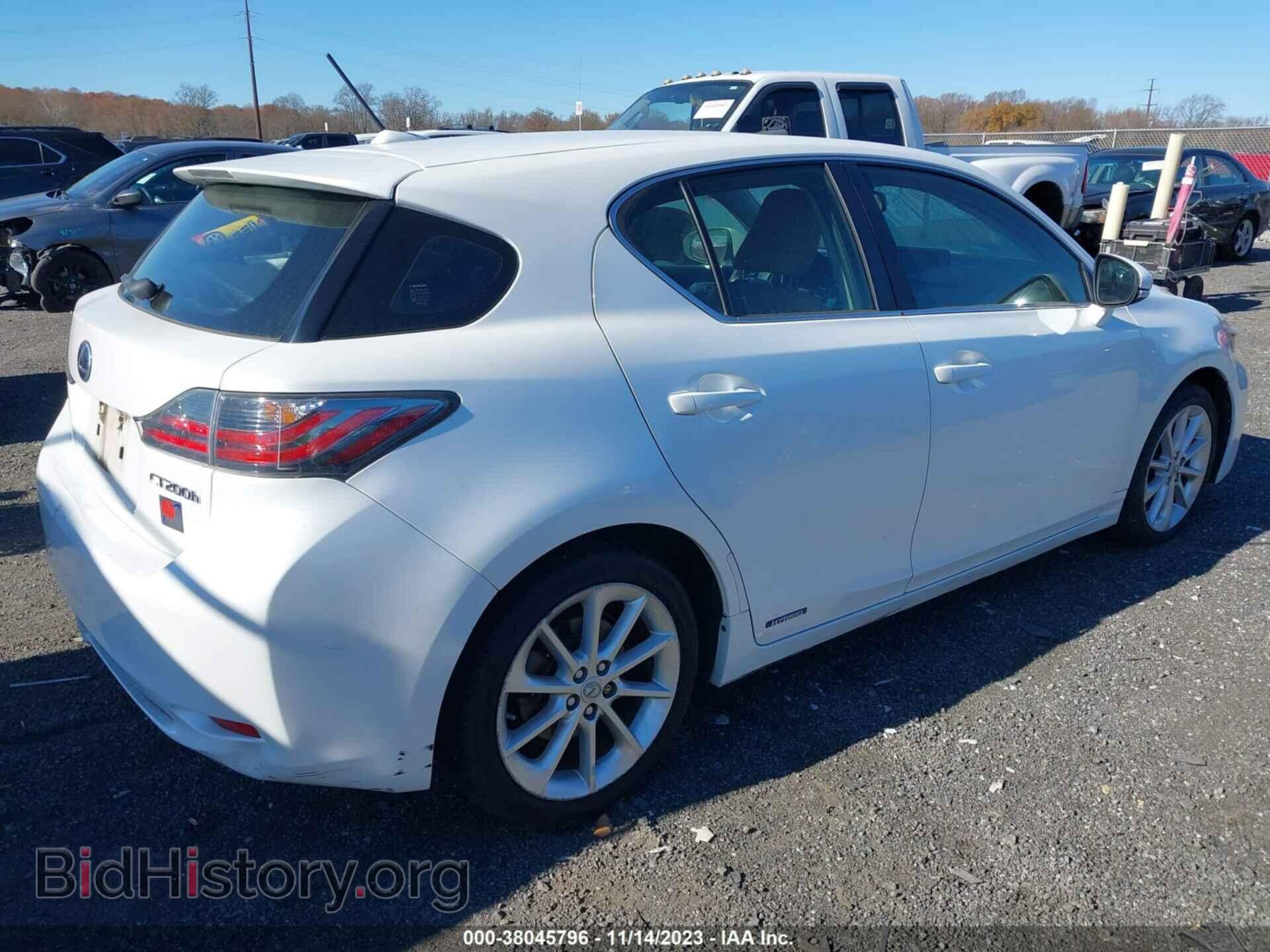 2012 LEXUS CT 200H - VIN: JTHKD5BH9C2055289 - Фото 4