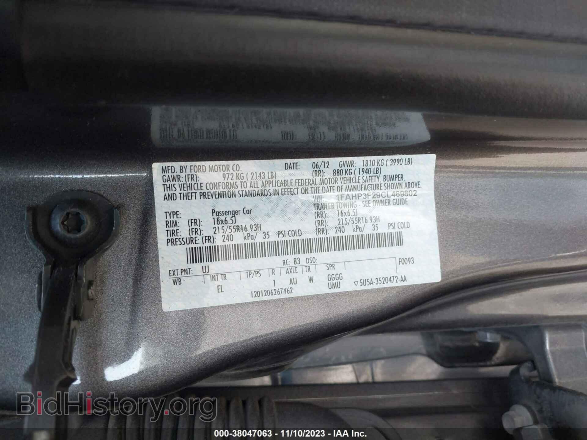 2012 FORD FOCUS - VIN: 1FAHP3F29CL469802 - Photo 9