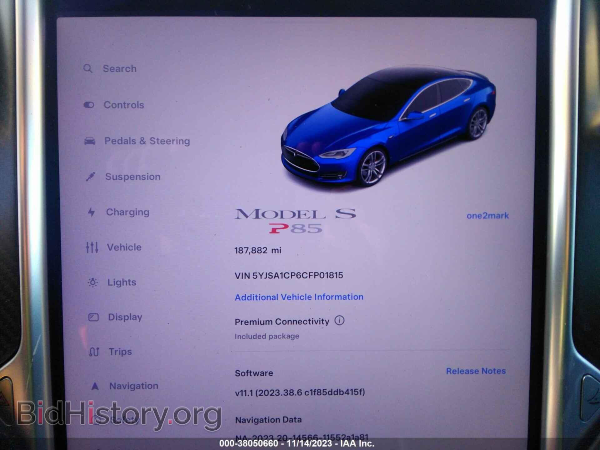 2012 TESLA MODEL S - VIN: 5YJSA1CP6CFP01815 - Photo 10