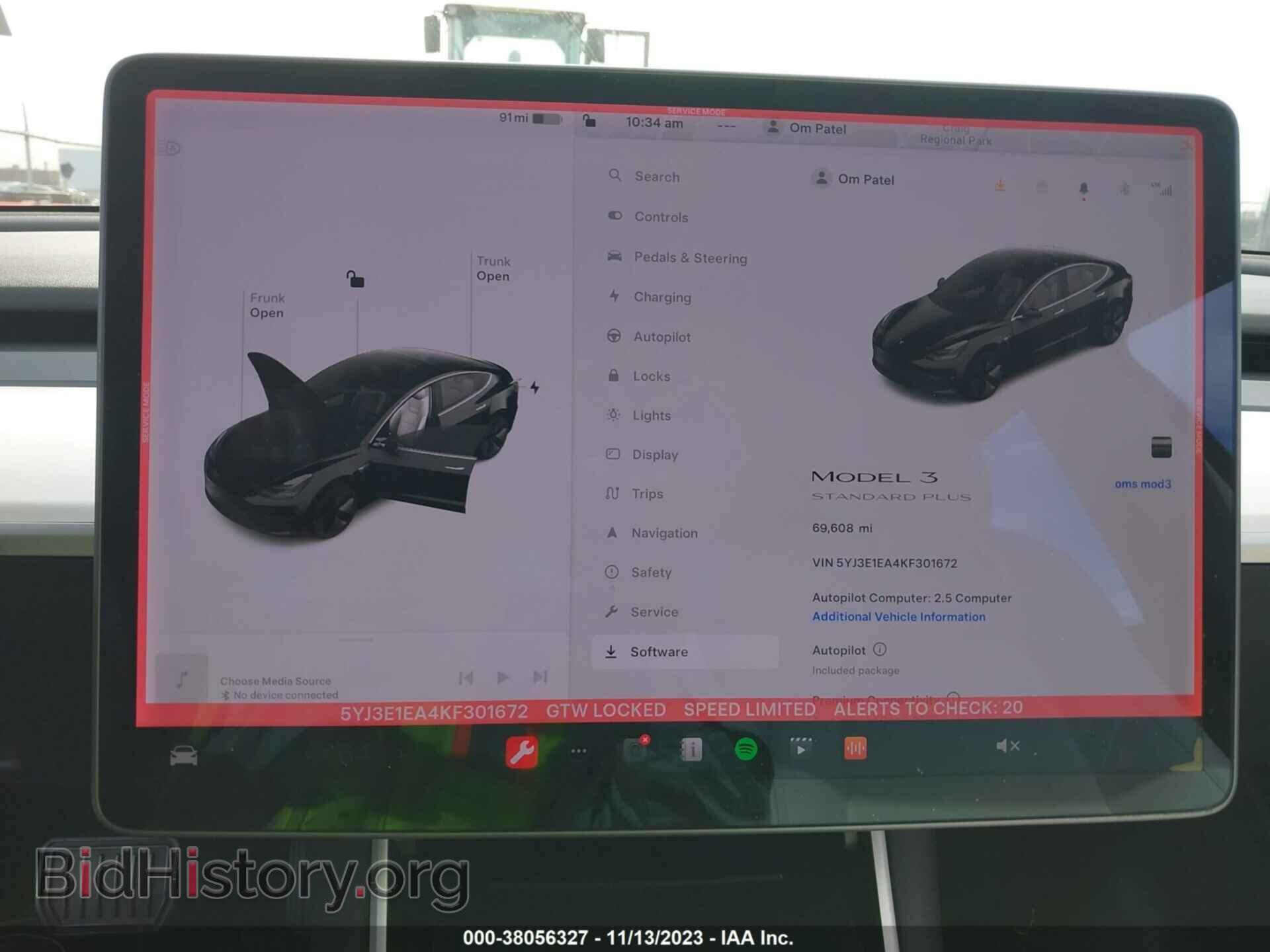 2019 TESLA MODEL 3 - VIN: 5YJ3E1EA4KF301672 - Фото 19