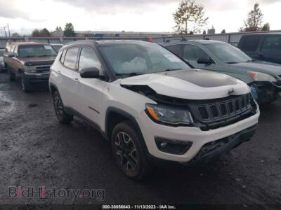 2020 Jeep COMPASS TRAILHAWK 4X4, white — VIN 3C4NJDDB0LT195689, IAAI