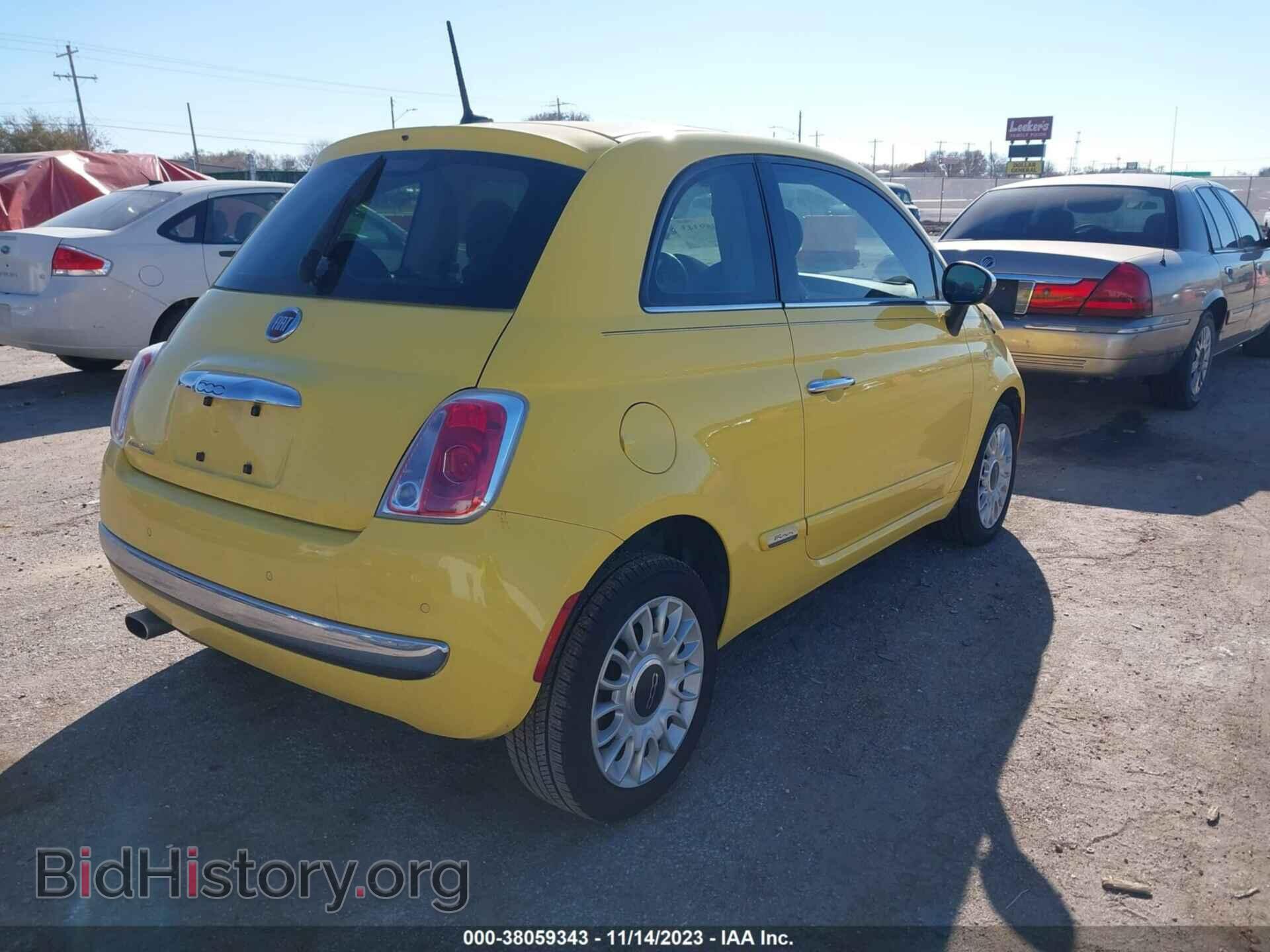 2013 FIAT 500 - VIN: 3C3CFFCR2DT533344 - Фото 4