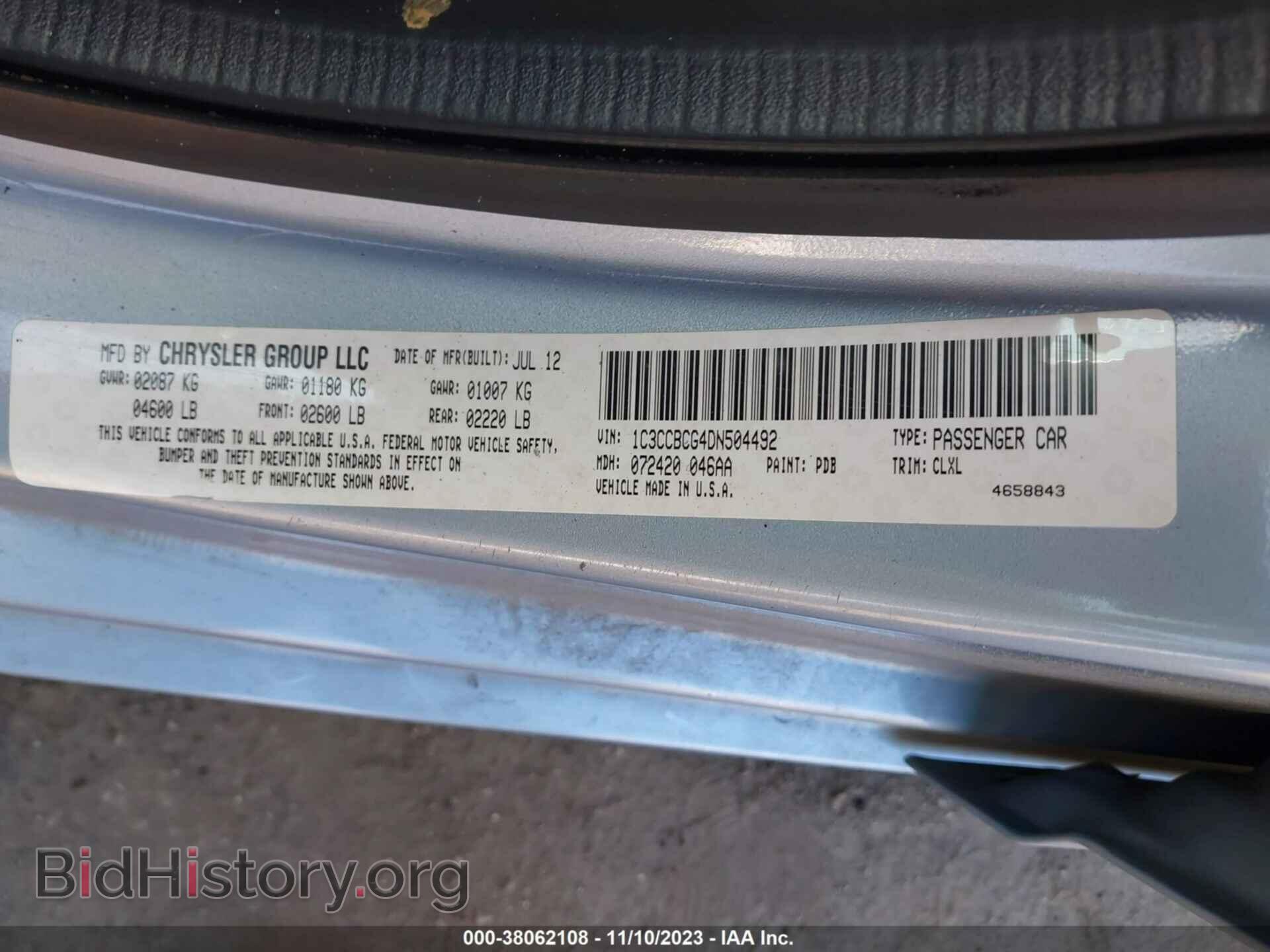 2013 CHRYSLER 200 - VIN: 1C3CCBCG4DN504492 - Photo 9