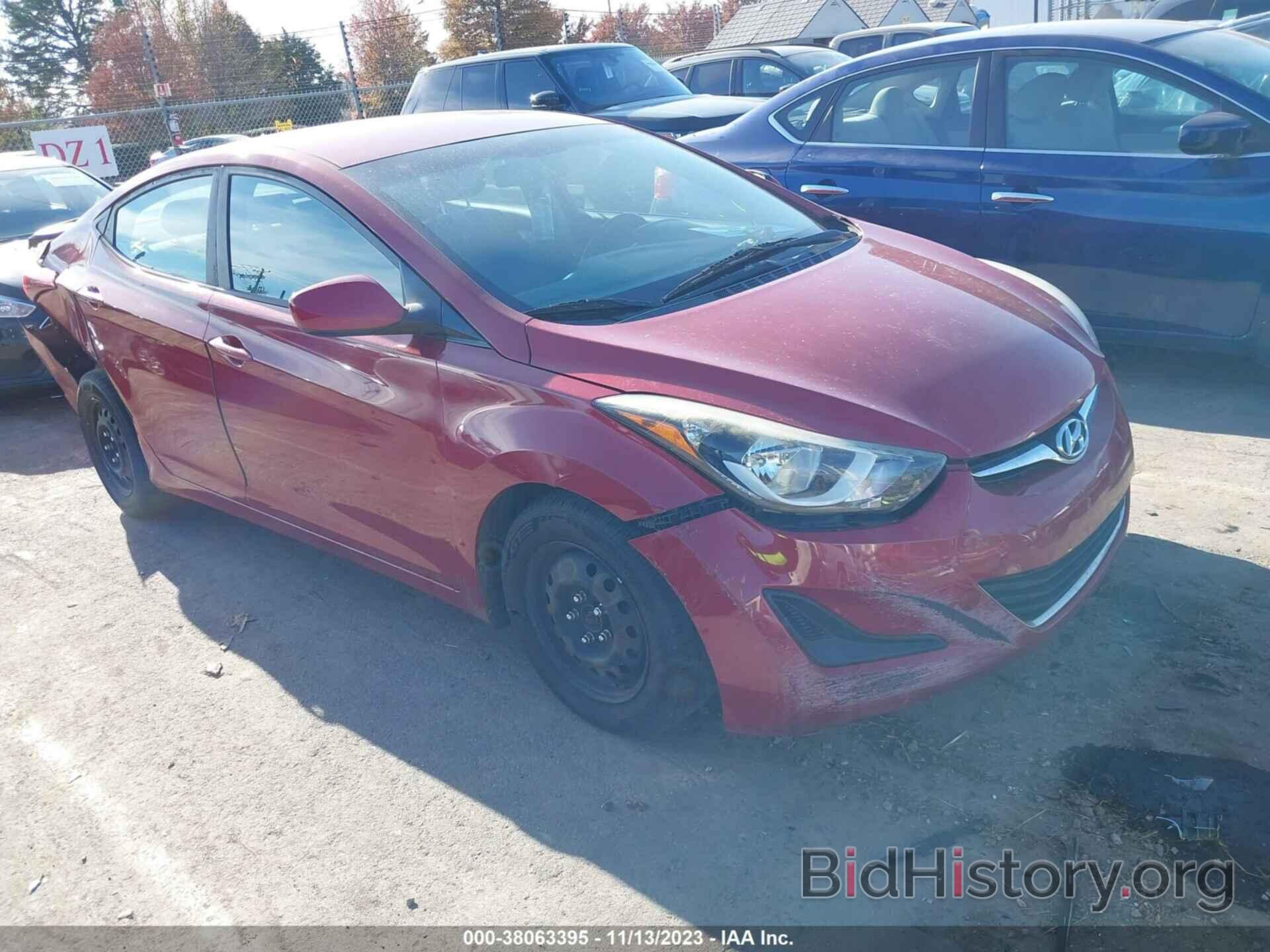 Photo KMHDH4AE6GU643575 - HYUNDAI ELANTRA 2016