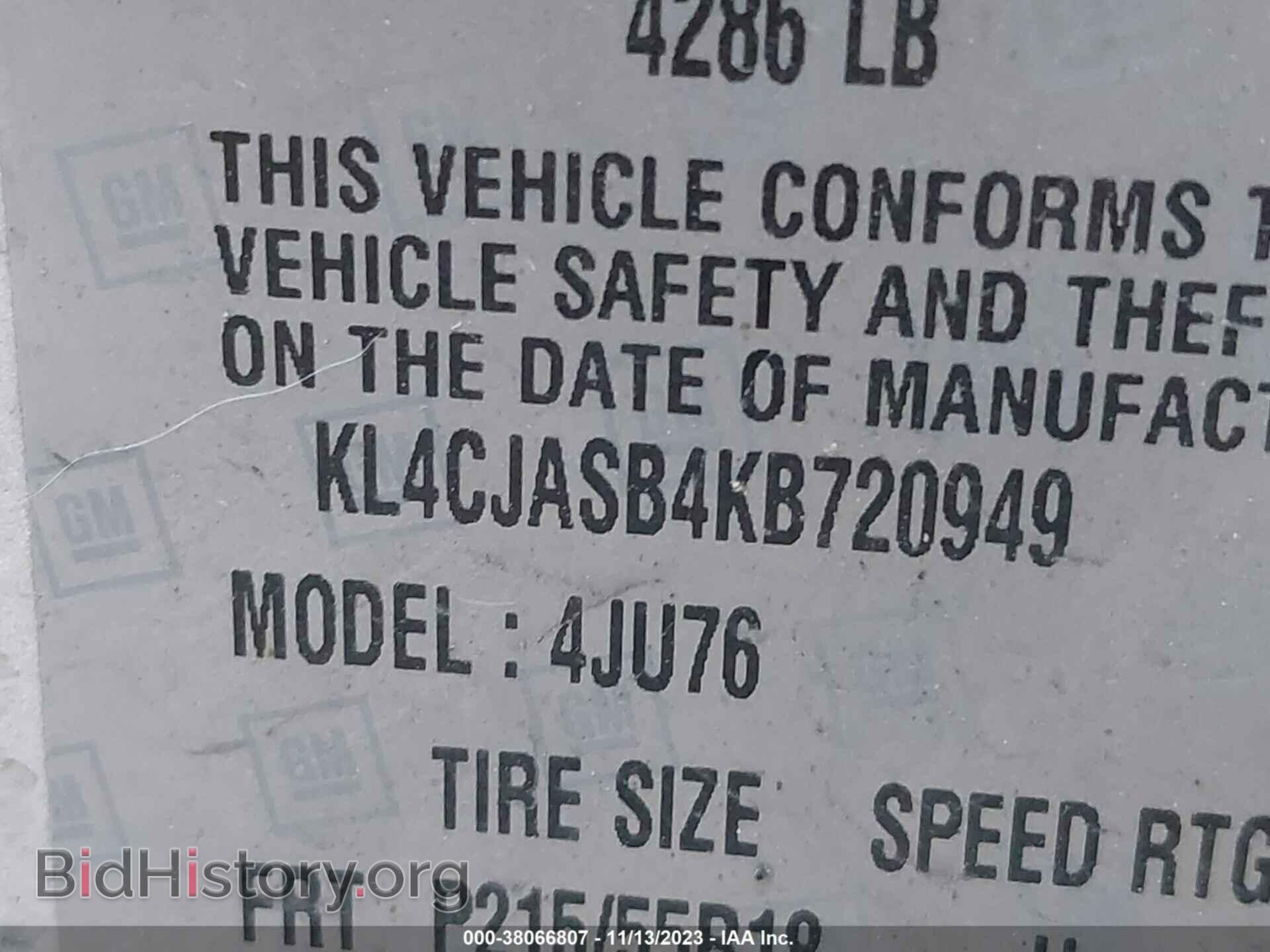 2019 BUICK ENCORE - VIN: KL4CJASB4KB720949 - Photo 9