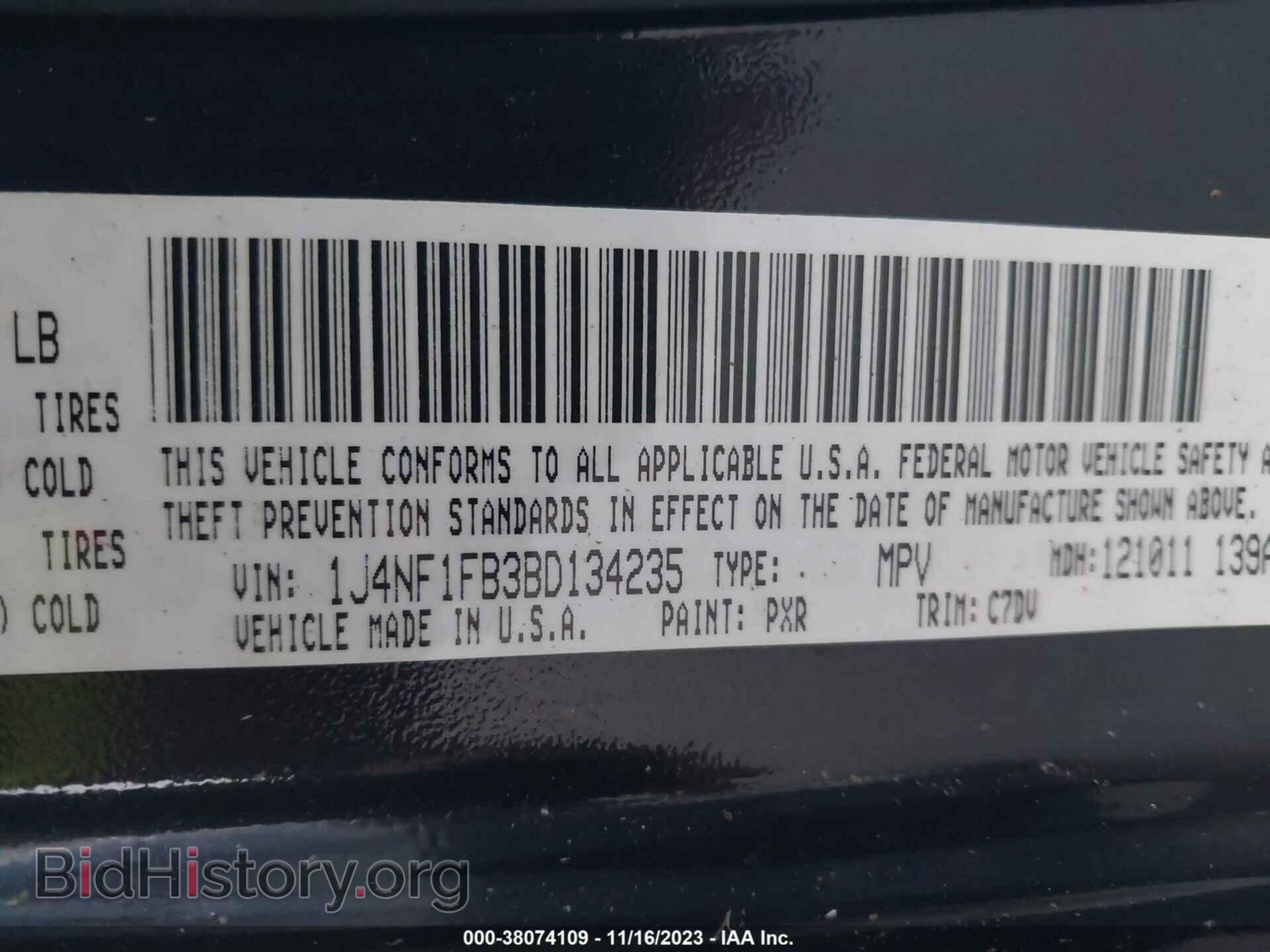 2011 JEEP COMPASS - VIN: 1J4NF1FB3BD134235 - Photo 9