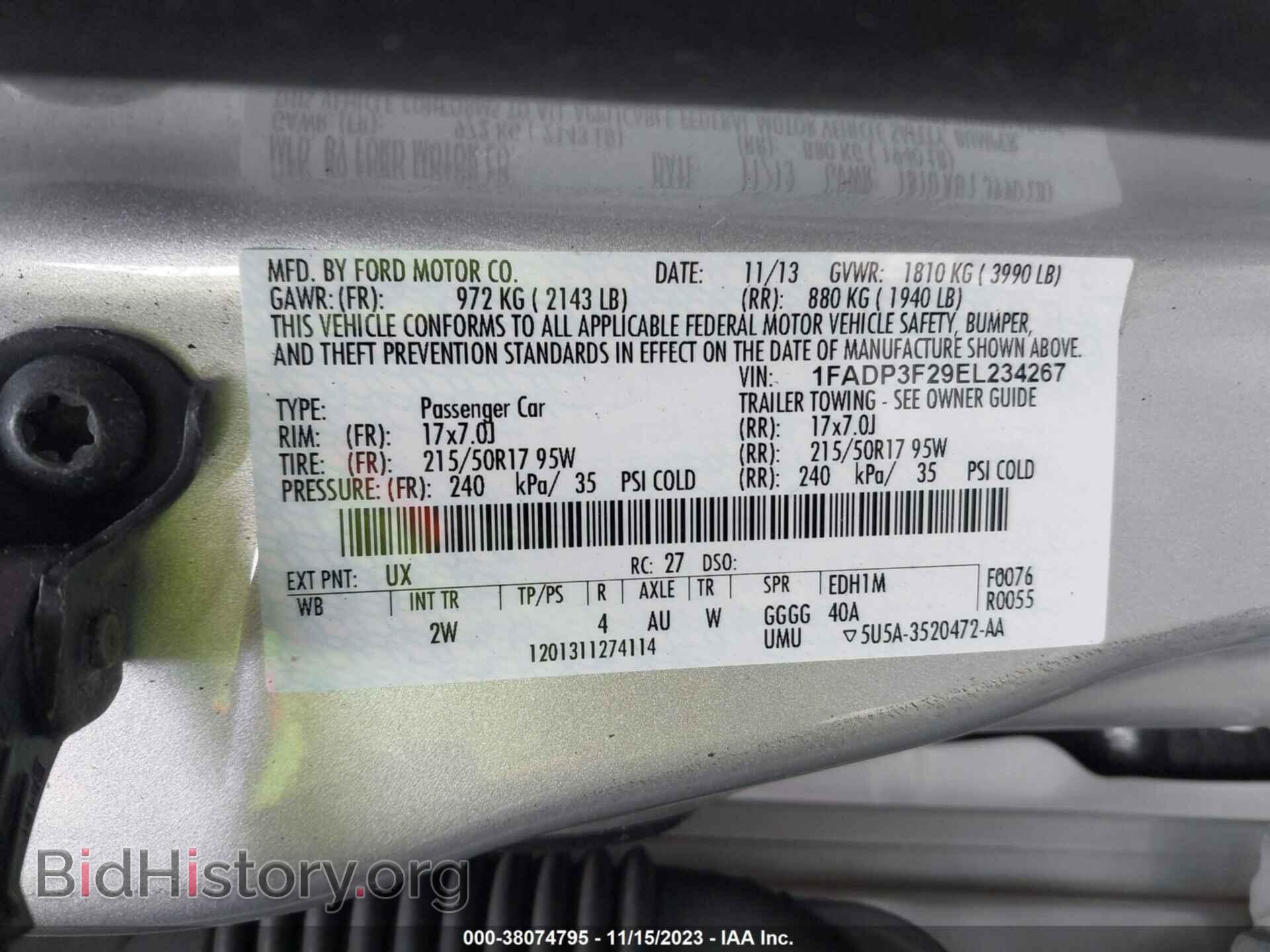 2014 FORD FOCUS - VIN: 1FADP3F29EL234267 - Photo 9