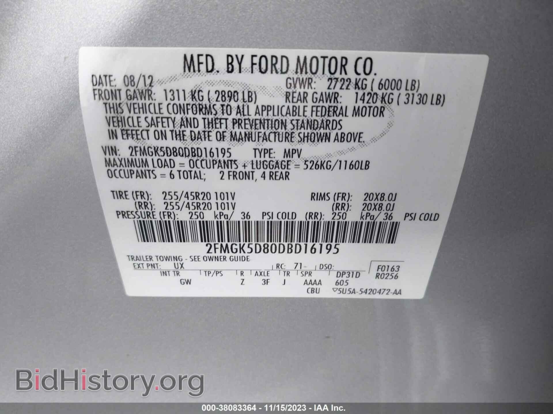 2013 FORD FLEX - VIN: 2FMGK5D80DBD16195 - Photo 9