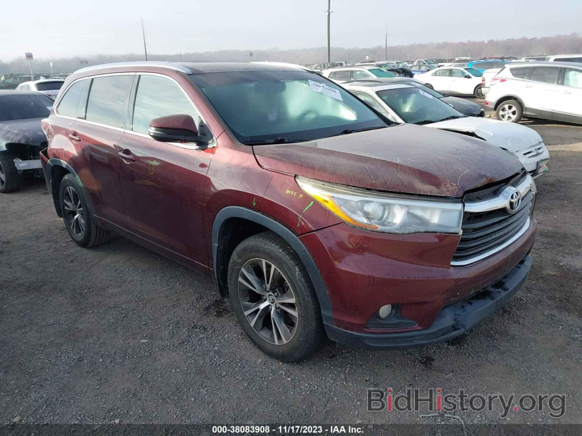 Фотография 5TDJKRFH4GS341988 - TOYOTA HIGHLANDER 2016