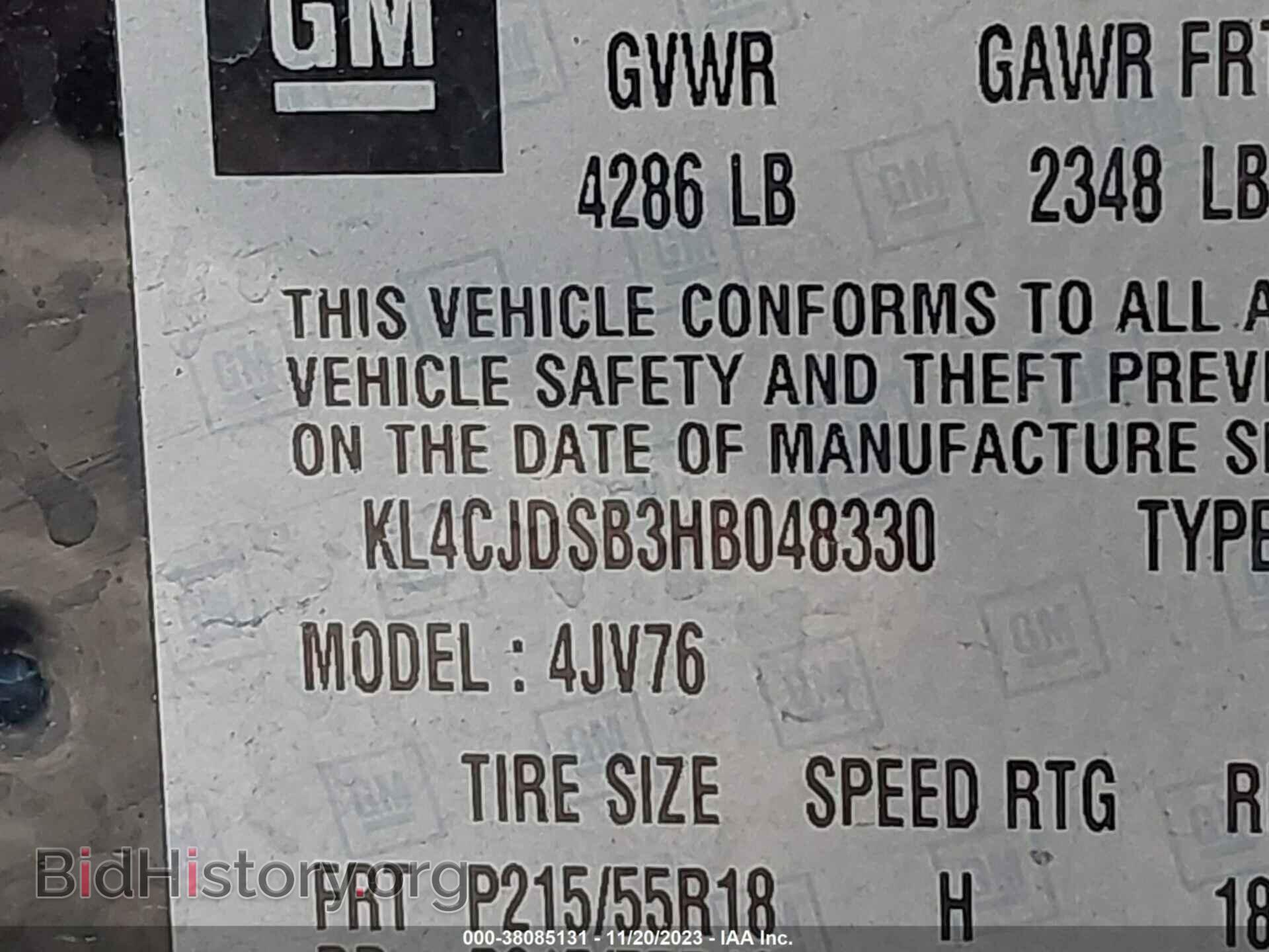 2017 BUICK ENCORE - VIN: KL4CJDSB3HB048330 - Photo 9