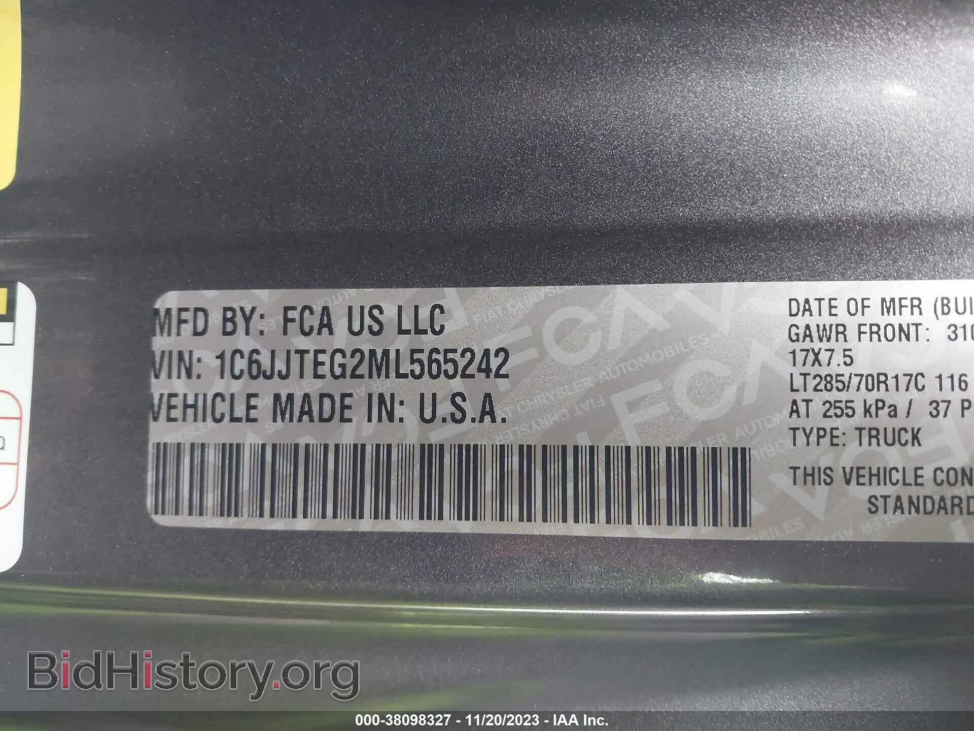 2021 JEEP GLADIATOR - VIN: 1C6JJTEG2ML565242 - Фото 9