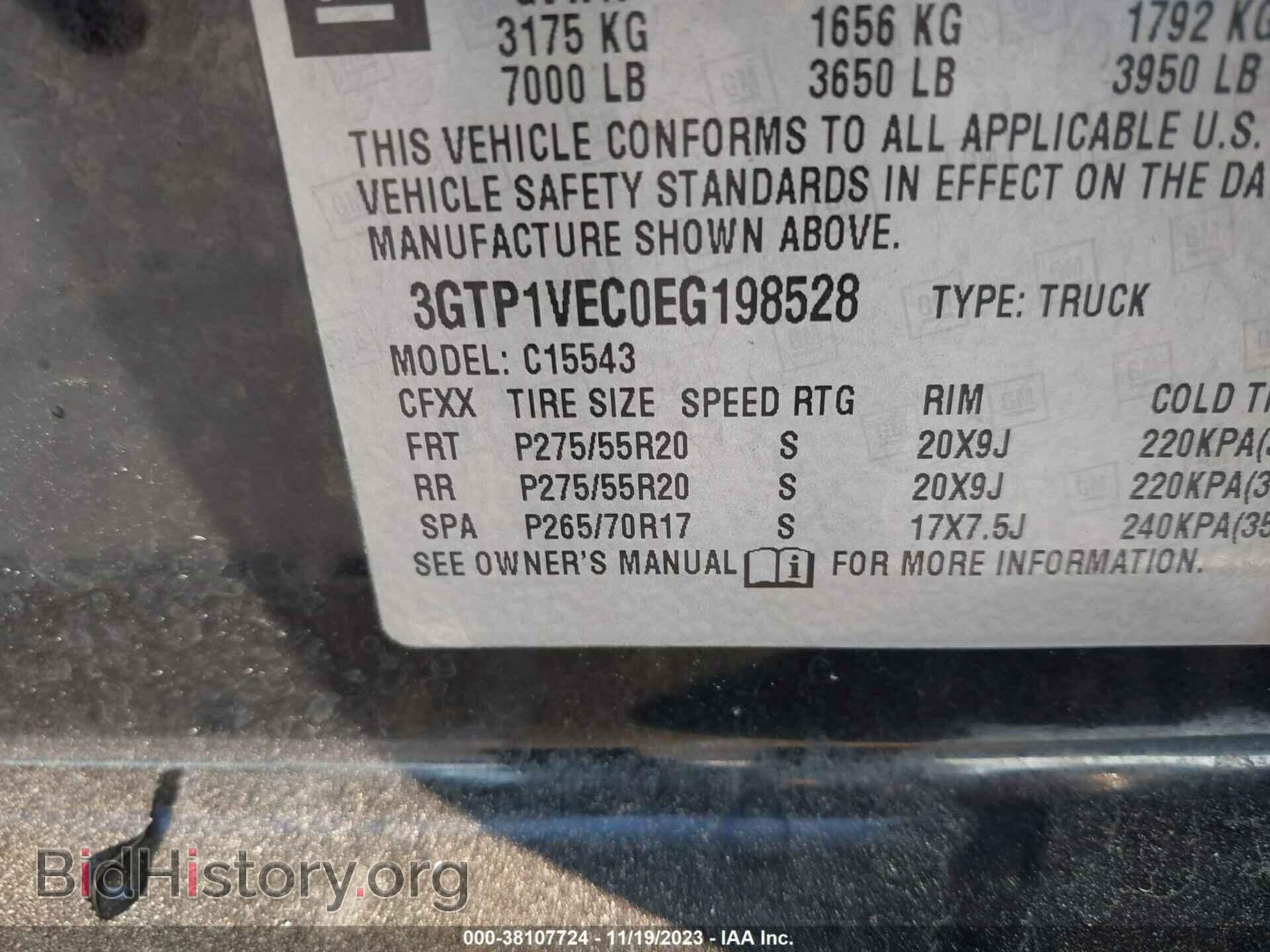 2014 GMC SIERRA 1500 - VIN: 3GTP1VEC0EG198528 - Photo 9