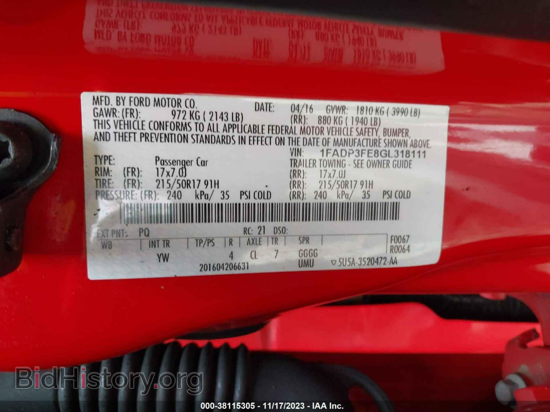 2016 FORD FOCUS - VIN: 1FADP3FE8GL318111 - Фото 9