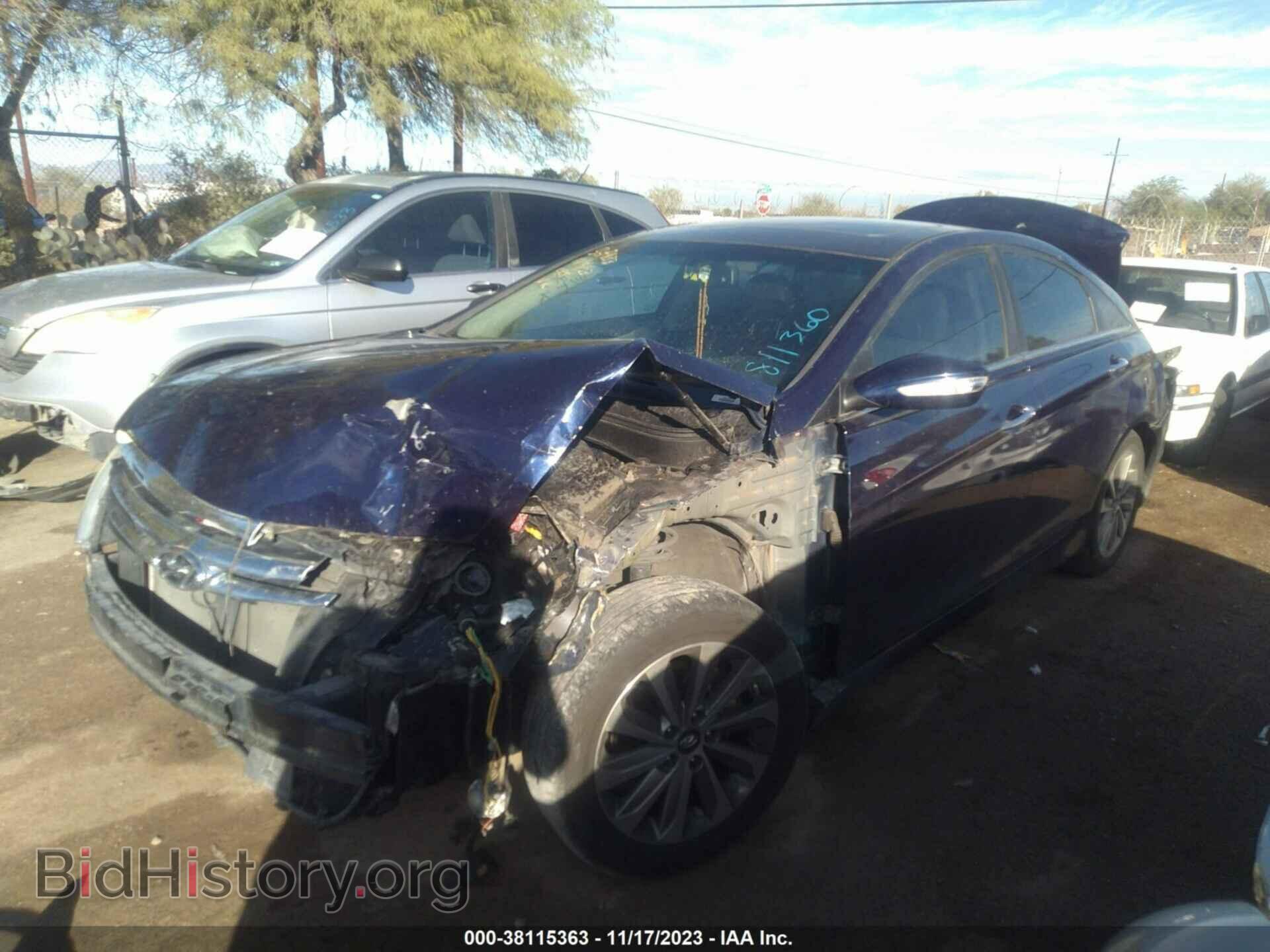 2014 HYUNDAI SONATA - VIN: 5NPEC4AC8EH811360 - Фото 2
