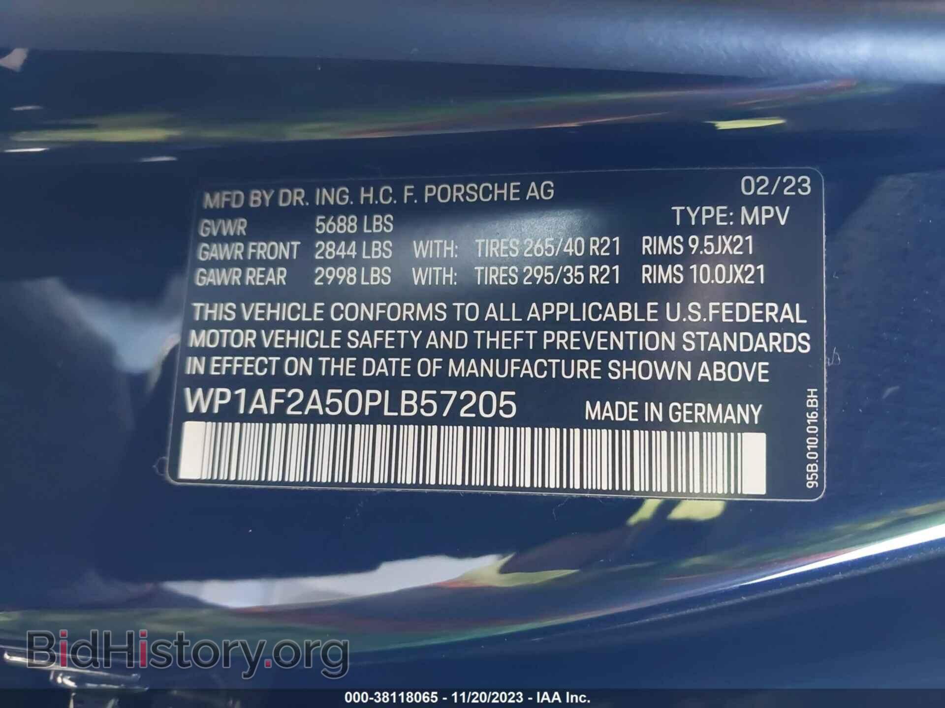 2023 PORSCHE MACAN - VIN: WP1AF2A50PLB57205 - Фото 9